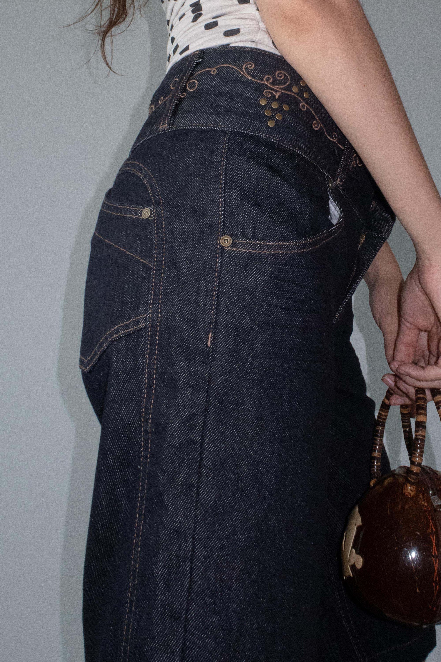 Vine Half Denim Pants Indigo
