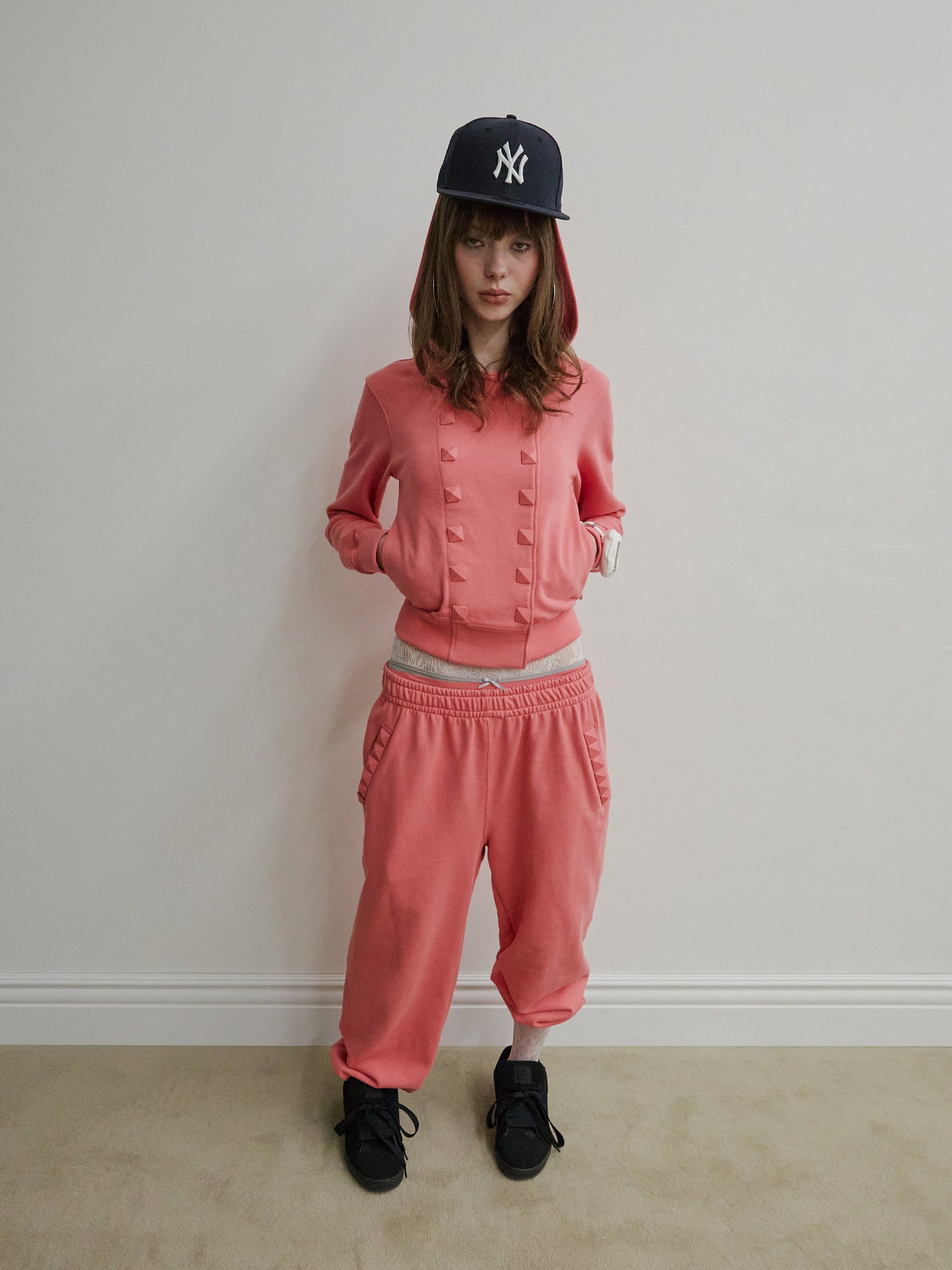 Napoleon Stud Sweatpants Acid Pink