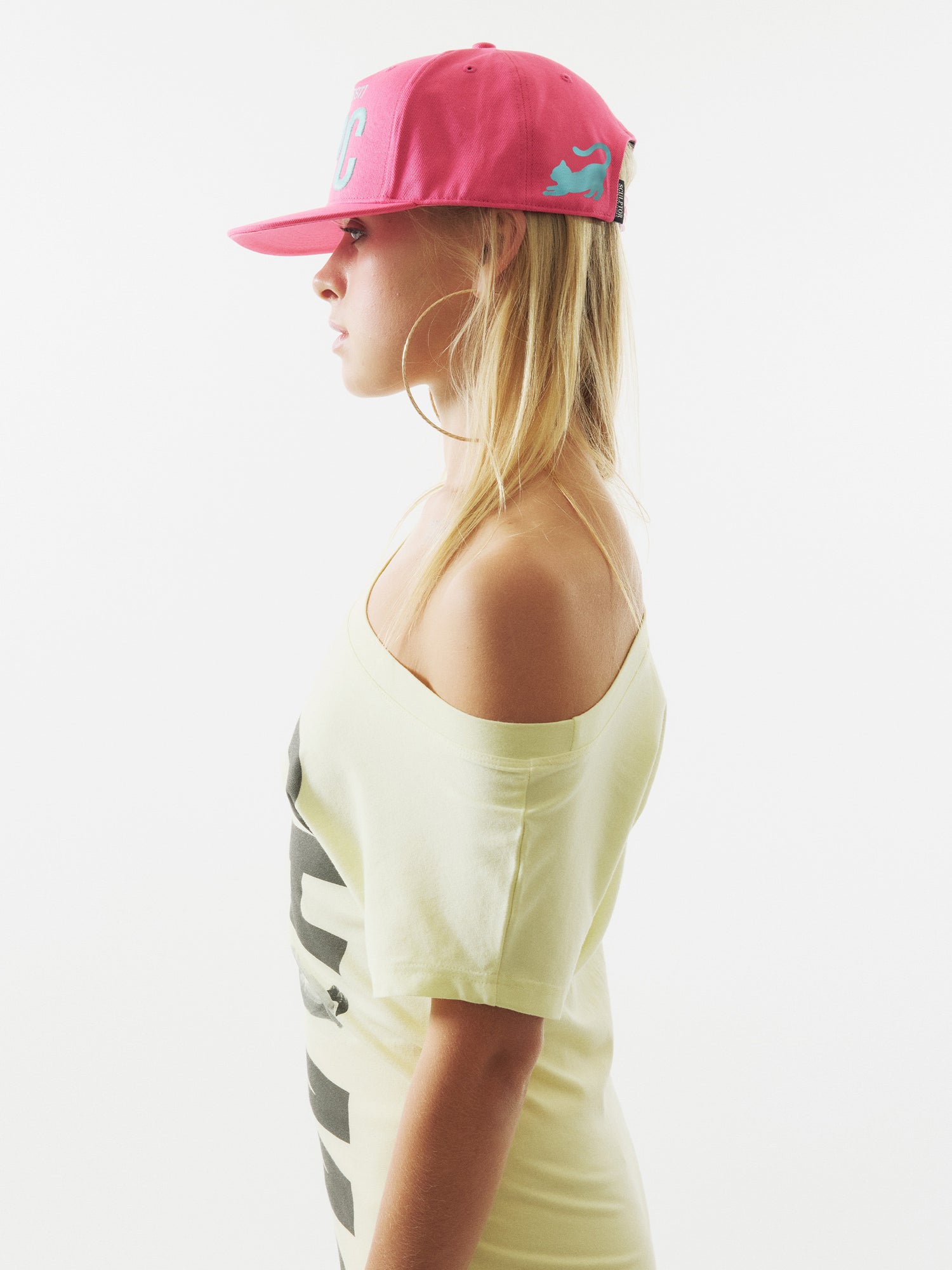 NPC Kitty Snapback Cap Acid Pink