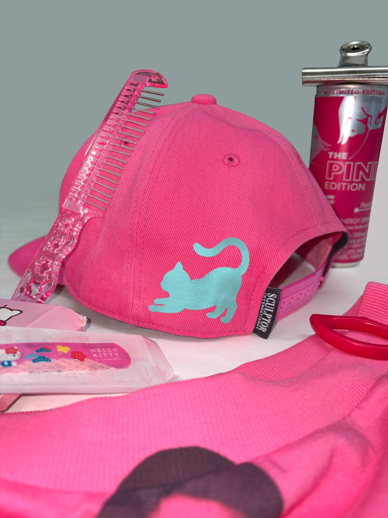 NPC Kitty Snapback Cap Acid Pink