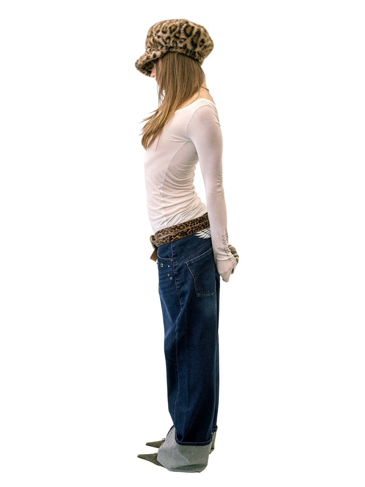 Angelic Roll Up Denim Deep Blue