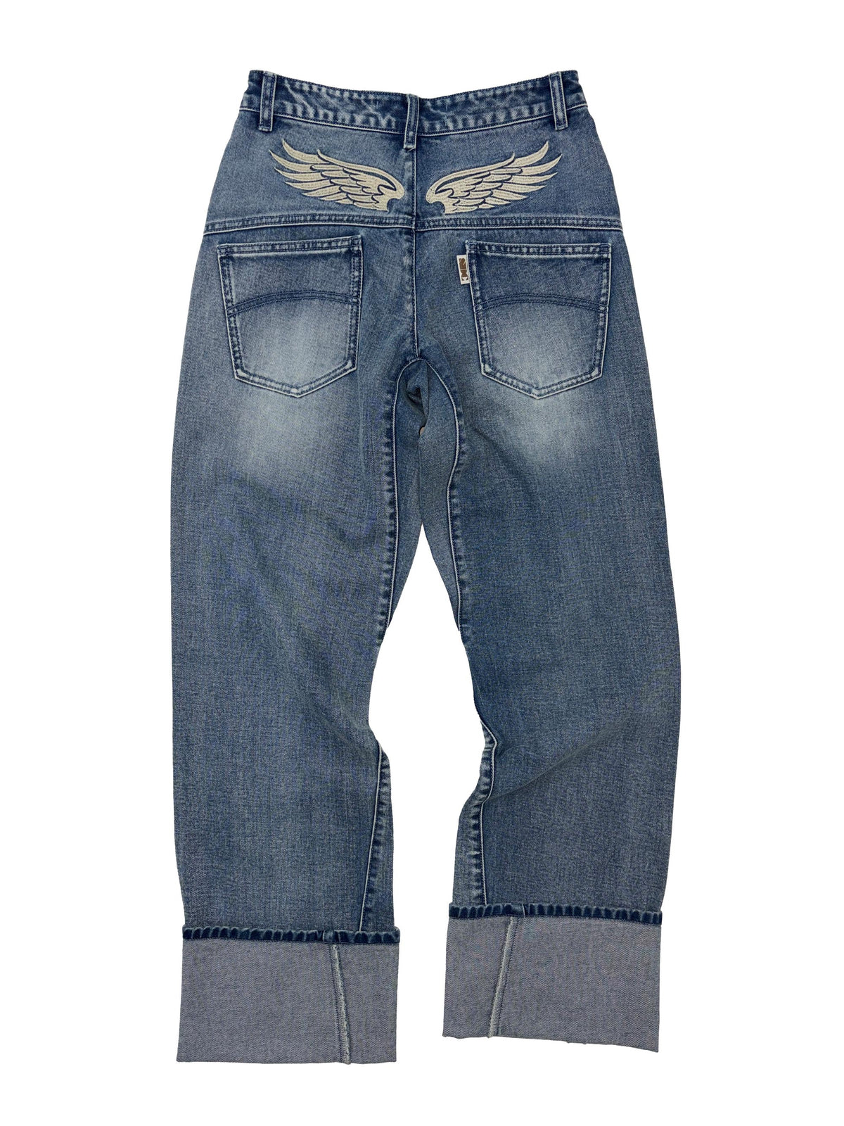 Angelic Roll Up Denim Mid Blue