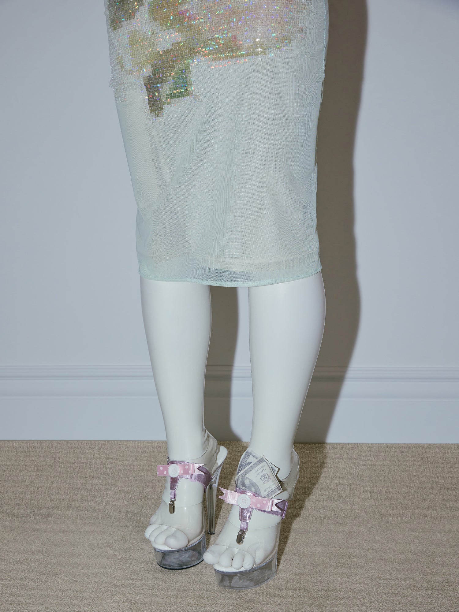 Censored Lotus Midi Skirt Apple