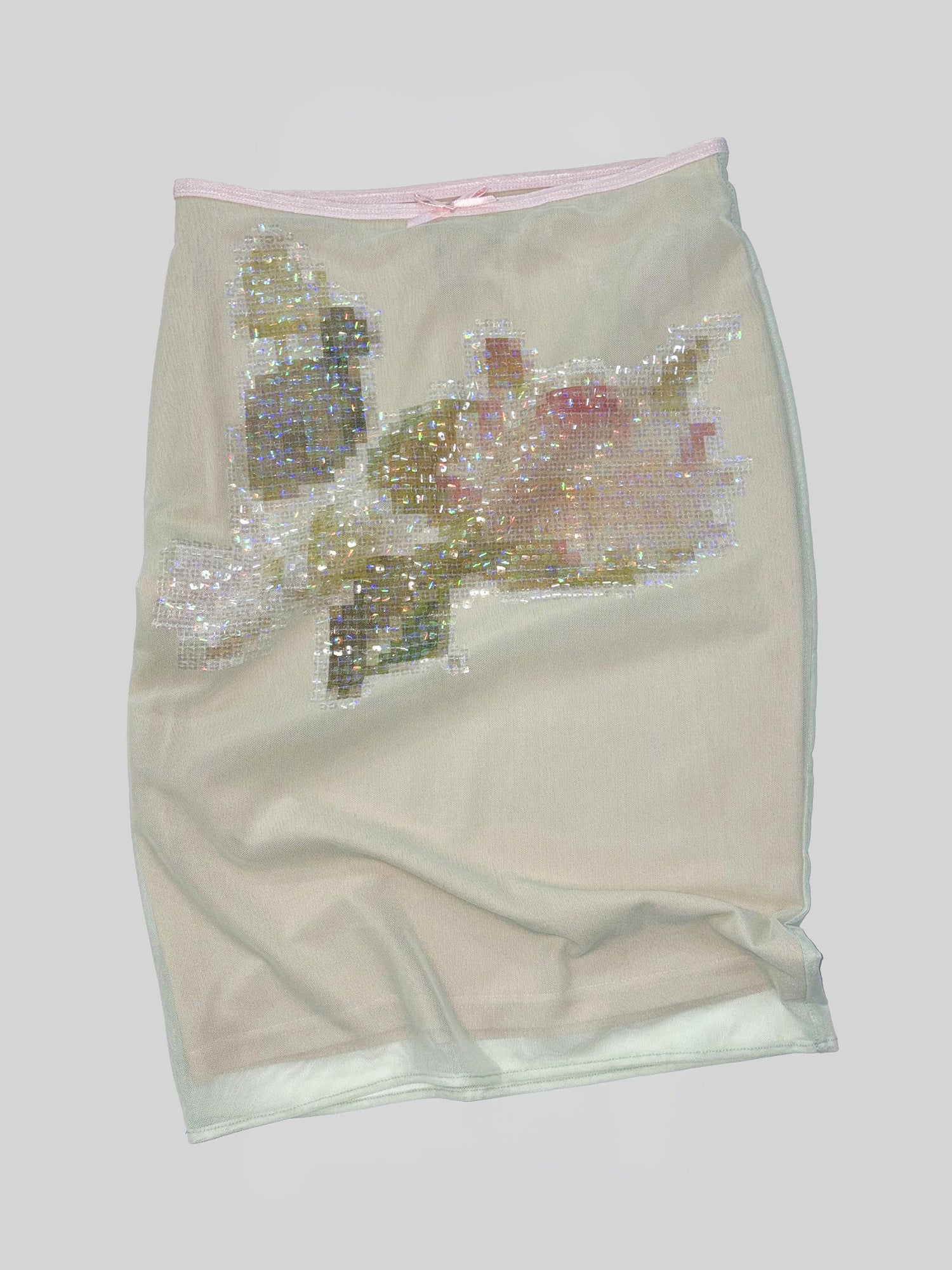 Censored Lotus Midi Skirt Apple