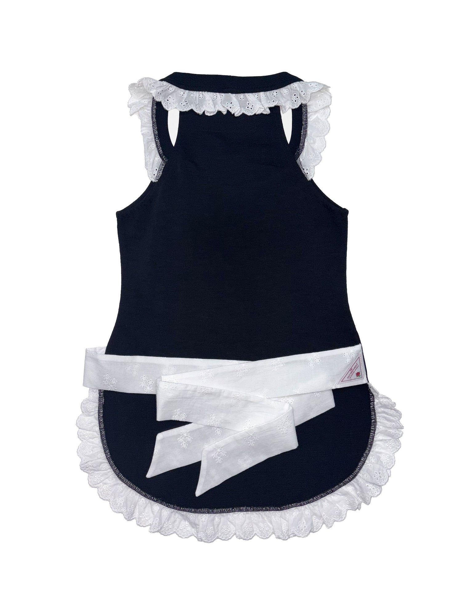 Apron Ruffle Tank Top Black