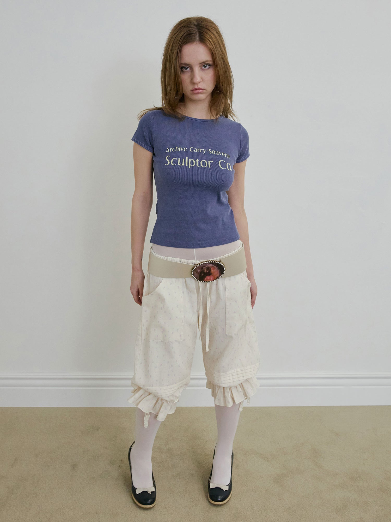 Archive Pigment Baby Tee Dusty Blue
