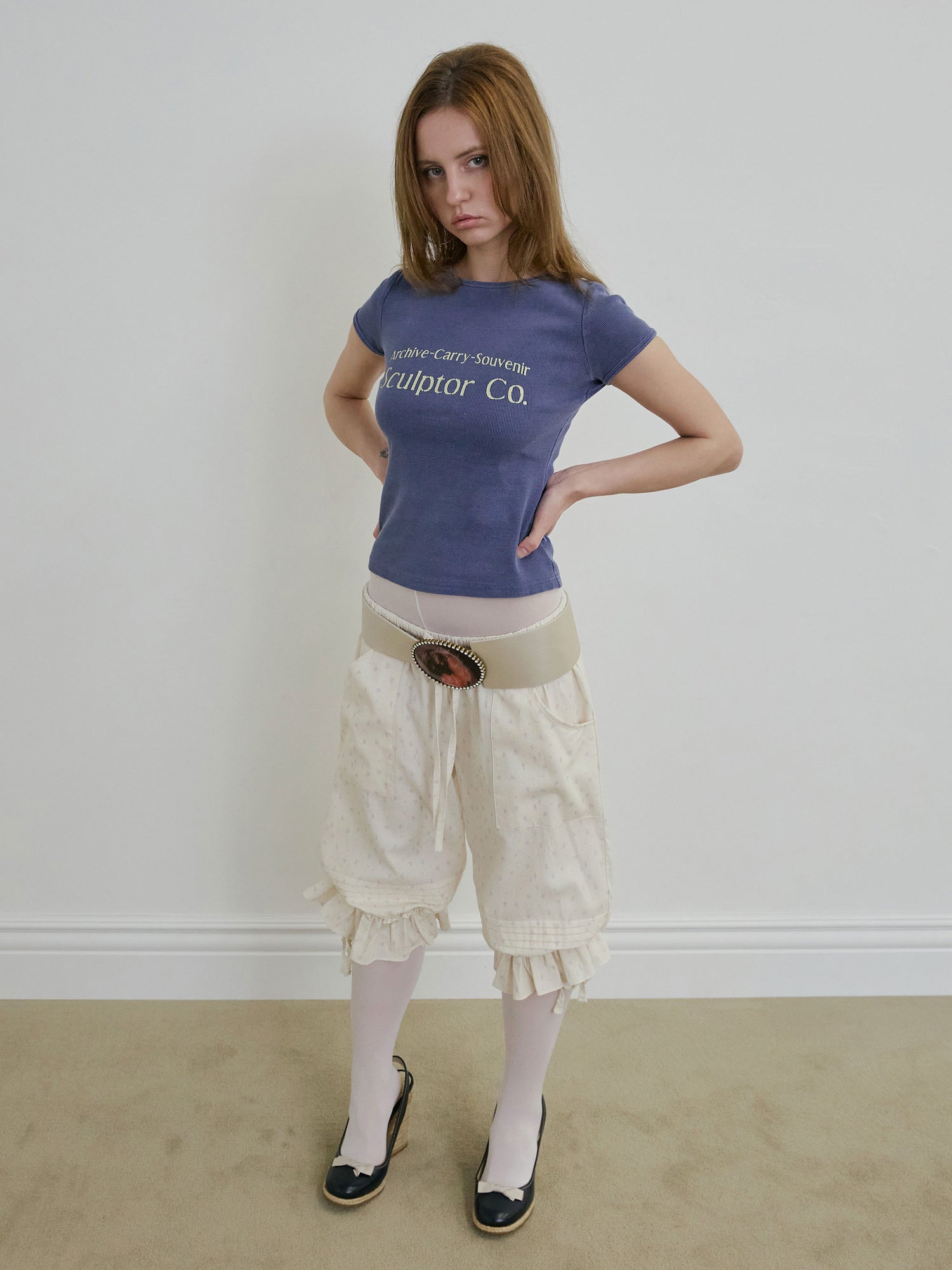 Archive Pigment Baby Tee Dusty Blue
