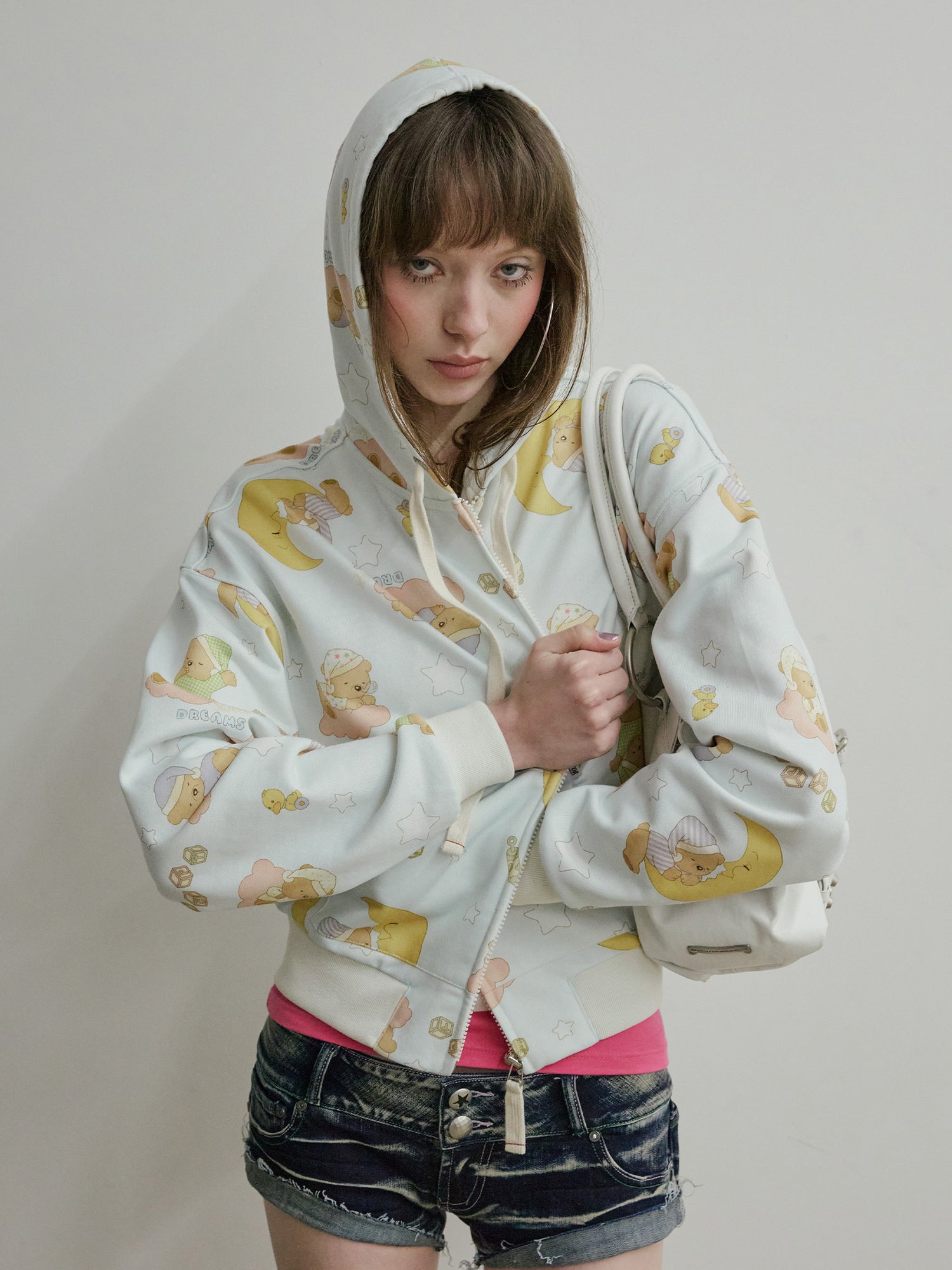 Sweet Dreams Hooded Zip-Up Baby Blue