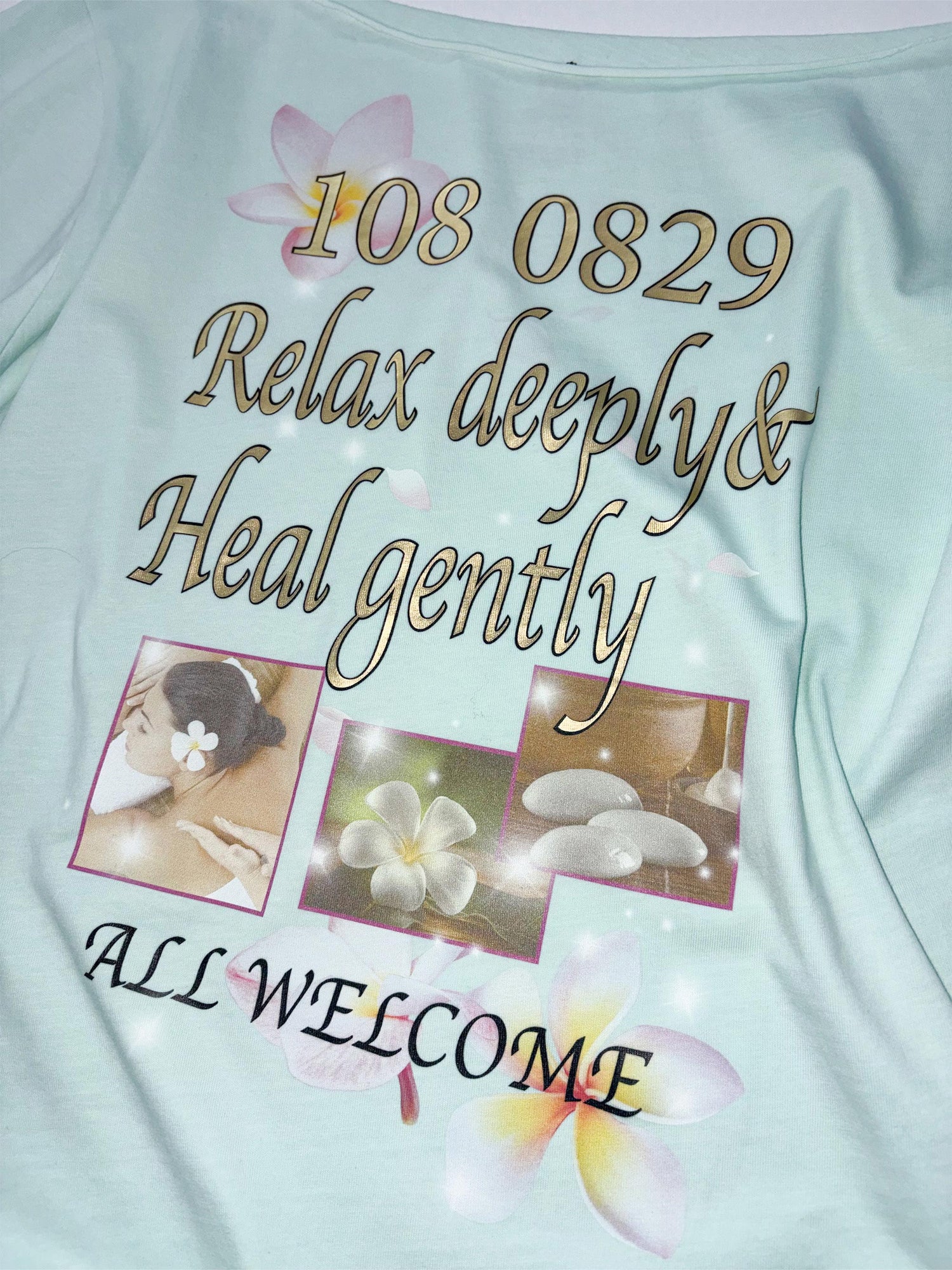 Healing Off-Shoulder Tee Baby Blue