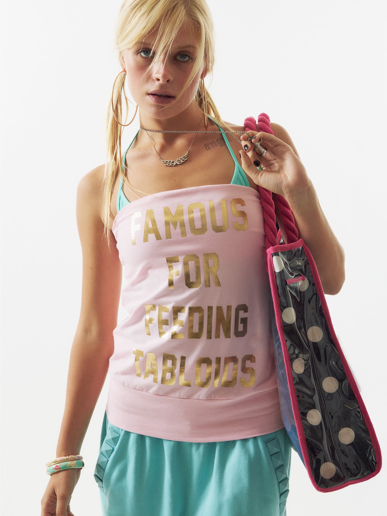 Tabloids Tube Top Baby Pink