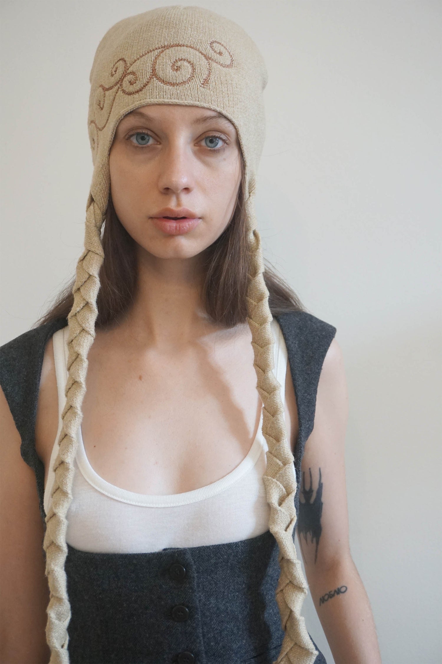 Braided Bonnet Beige