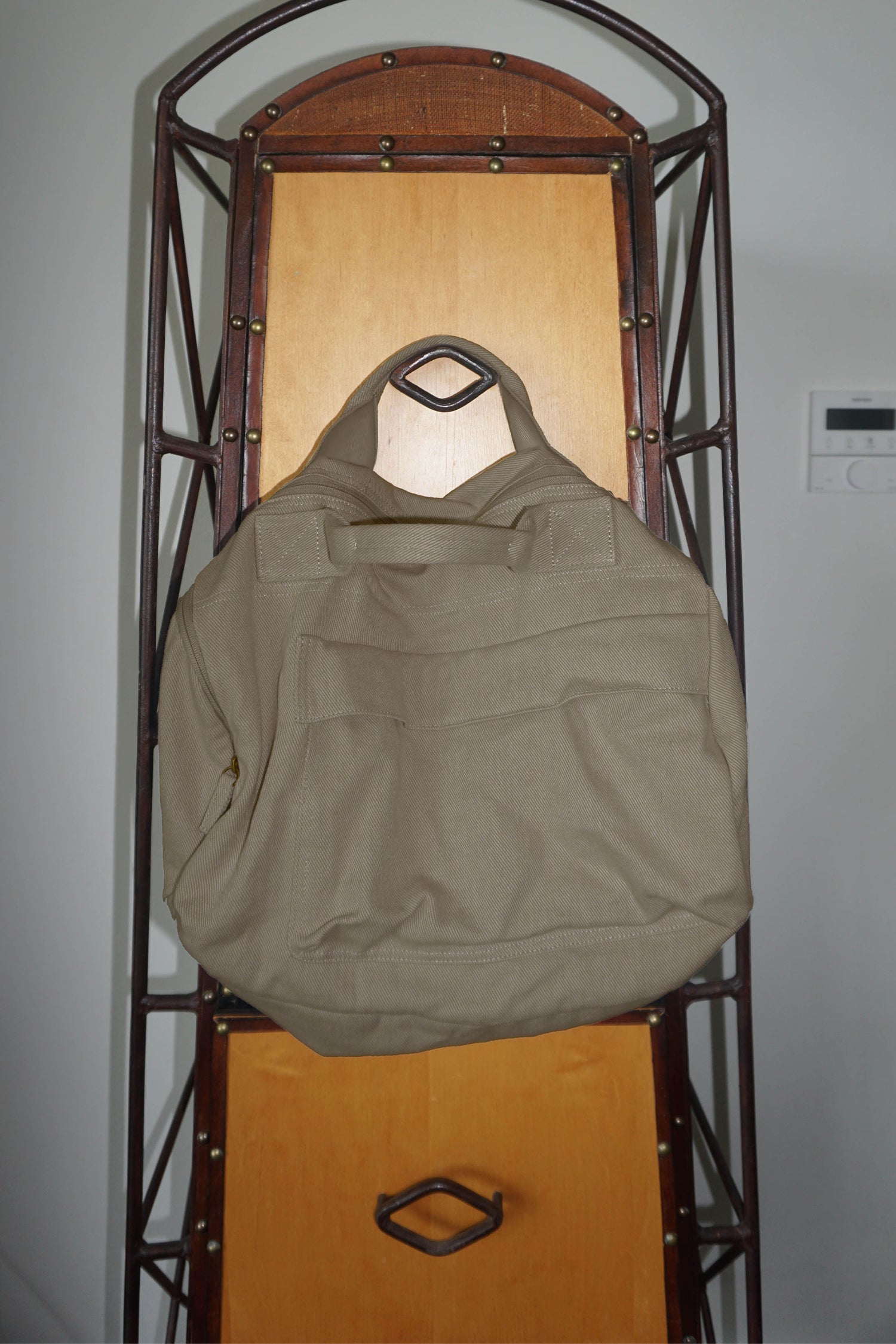 Three-Way Twill Bag Beige