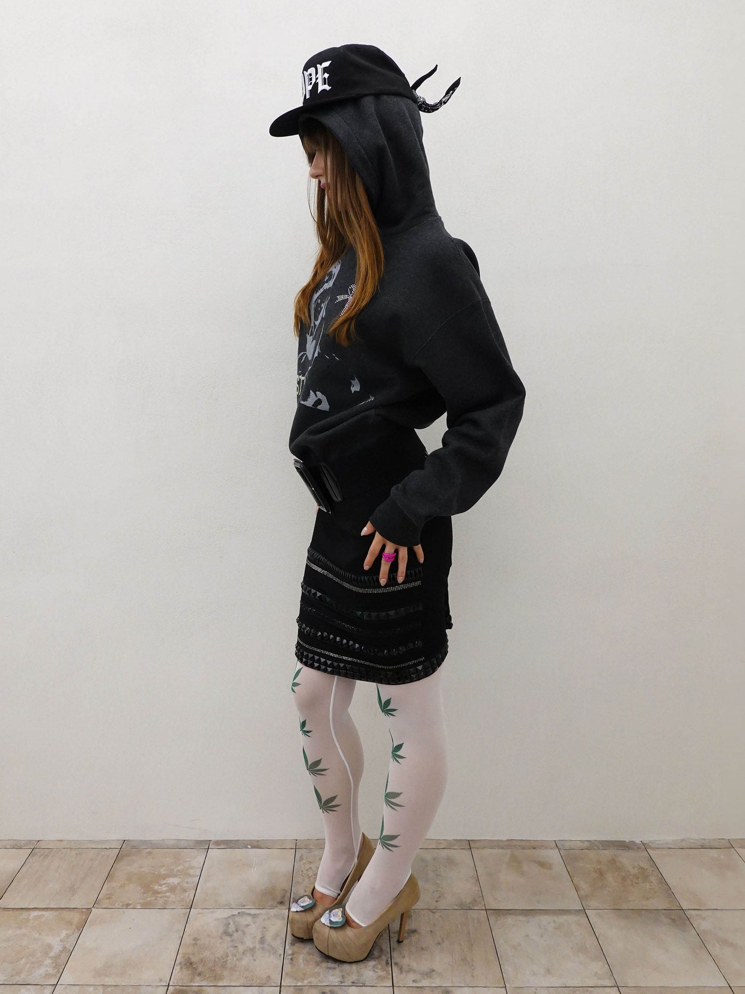 Bestie Hoodie Melange Charcoal