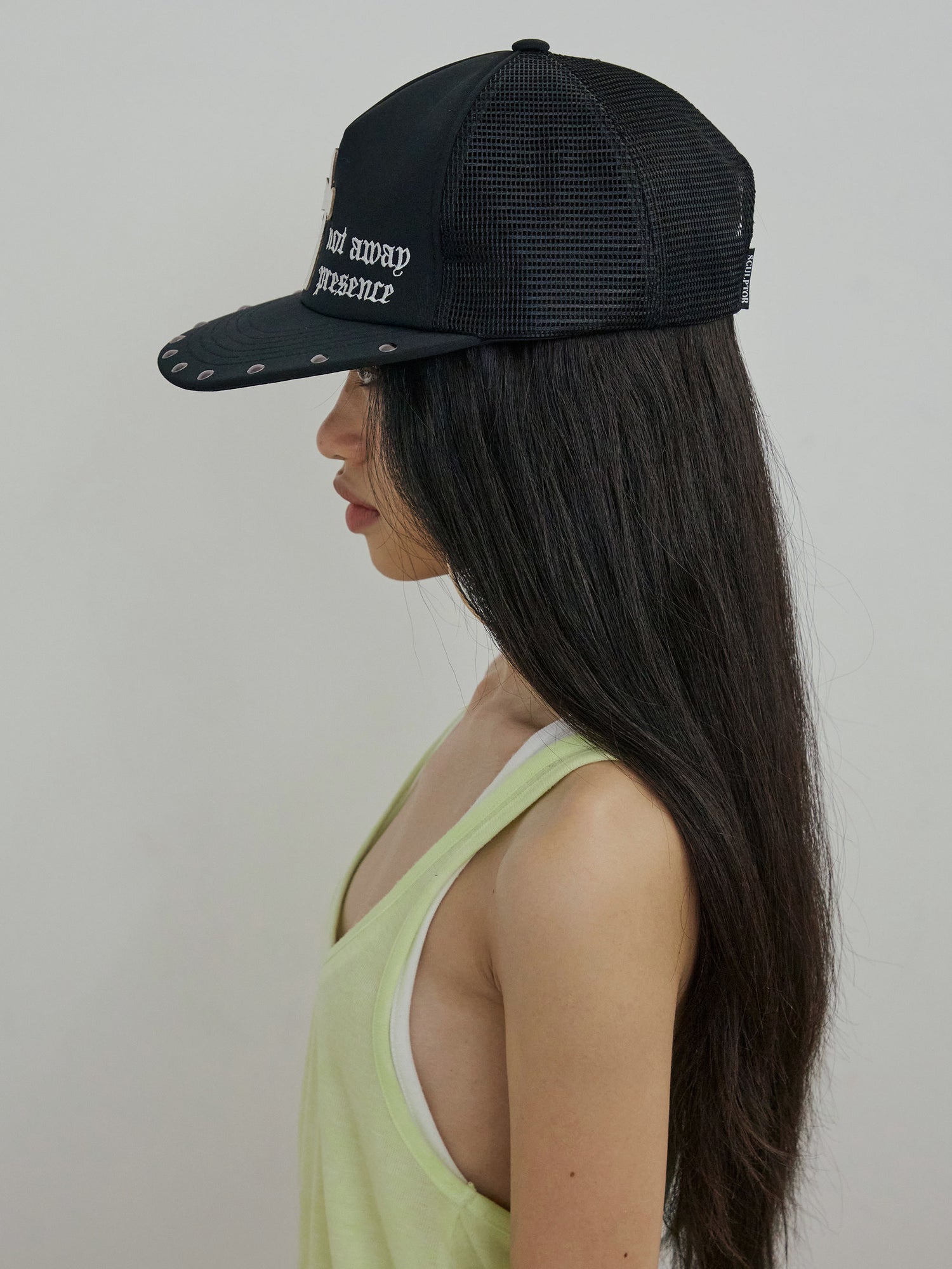 Cross Mesh Cap Black