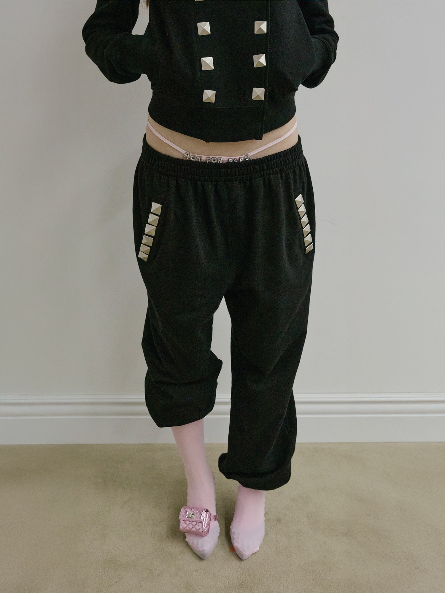 Napoleon Stud Sweatpants Black