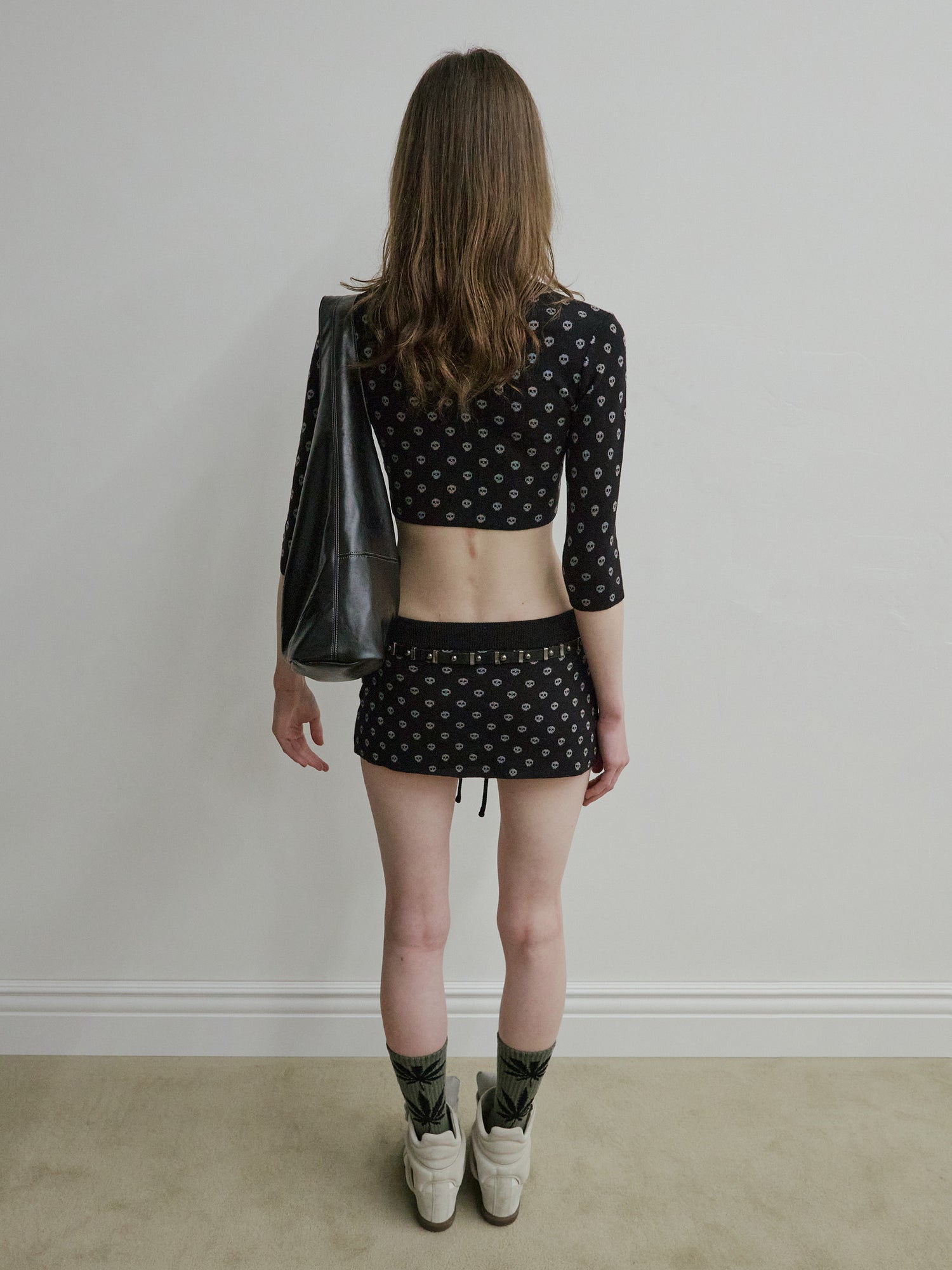 New Emo Crop Cardigan Black