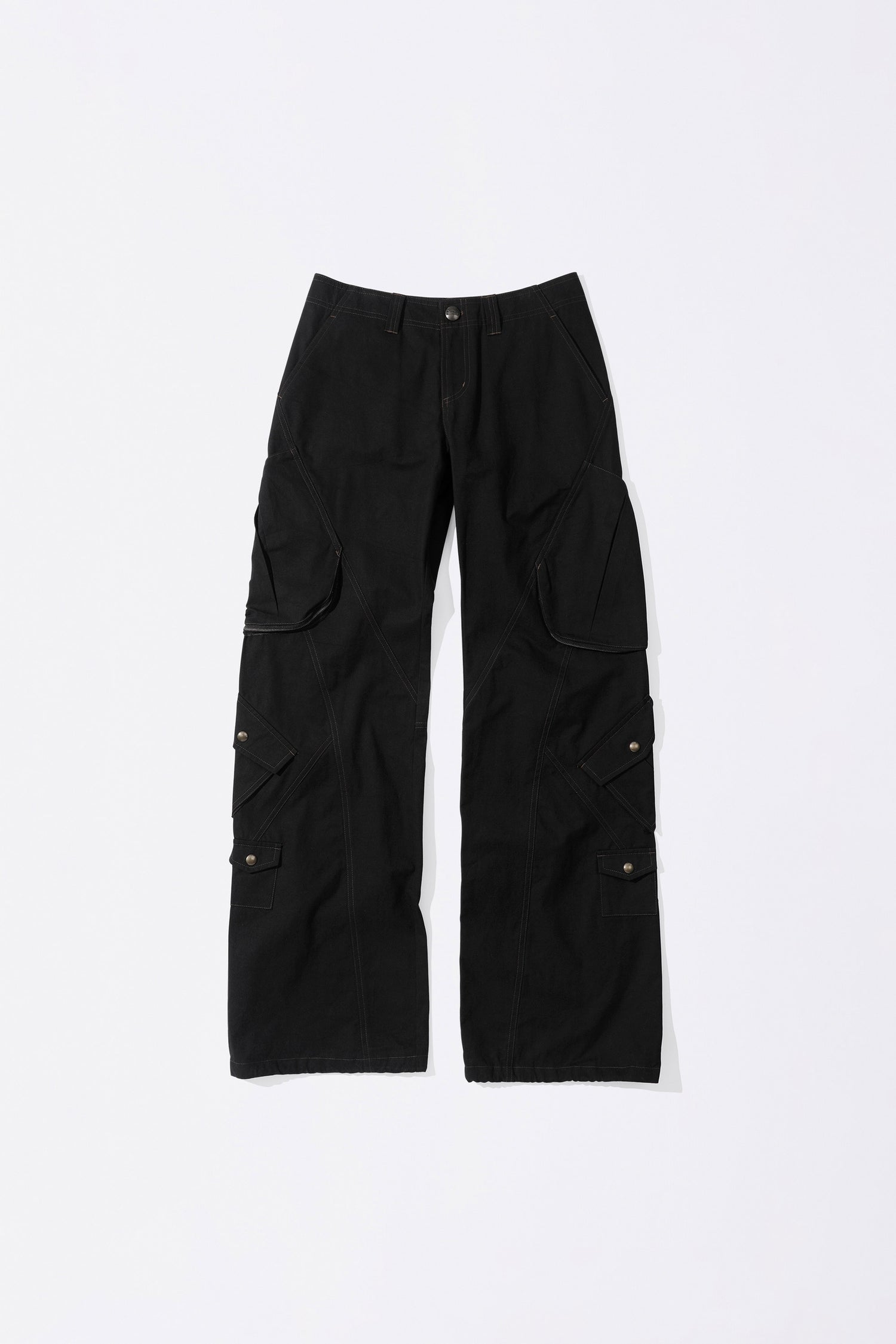 Washed Cargo Pants Black