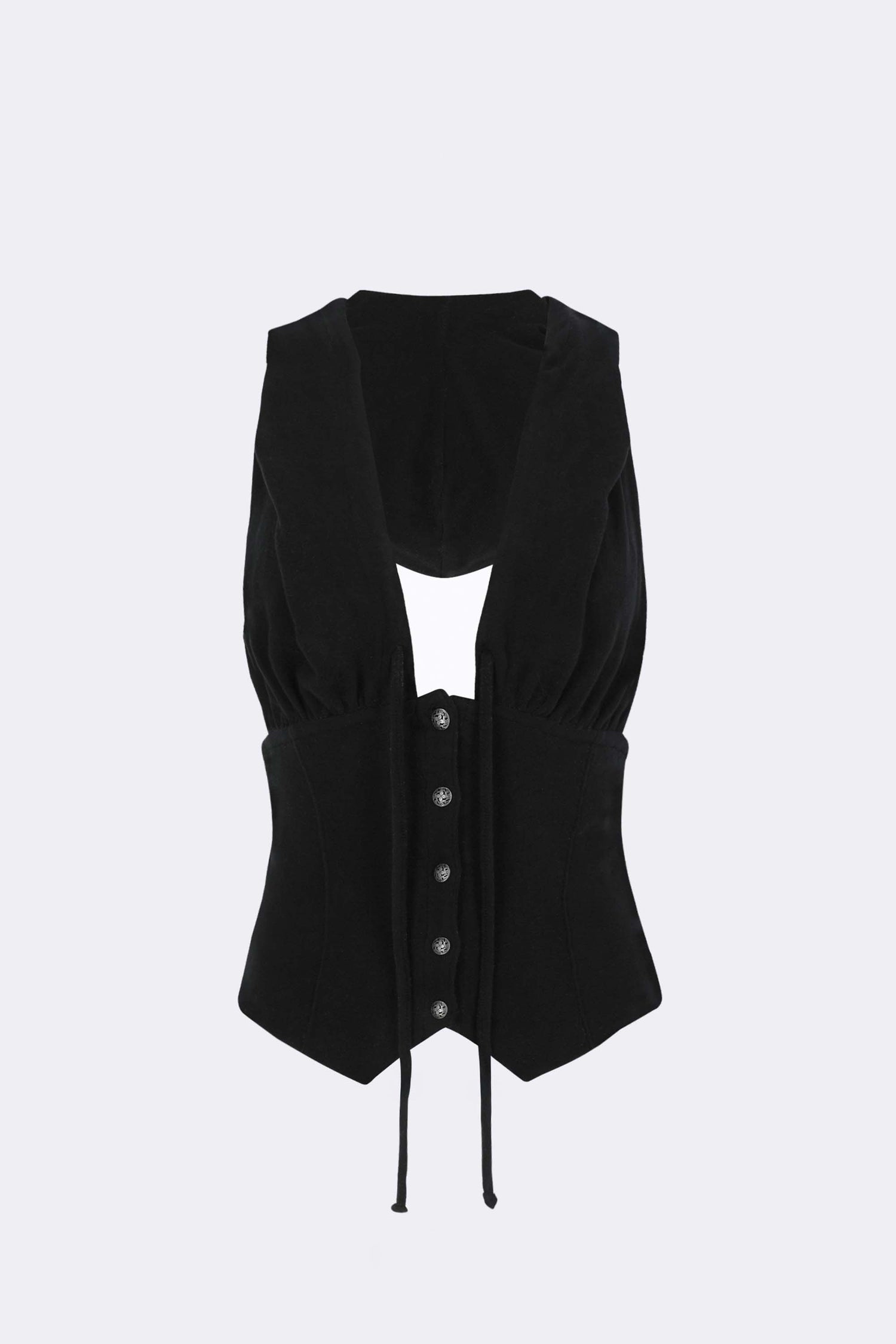 Classic Sleeveless Hoodie Black