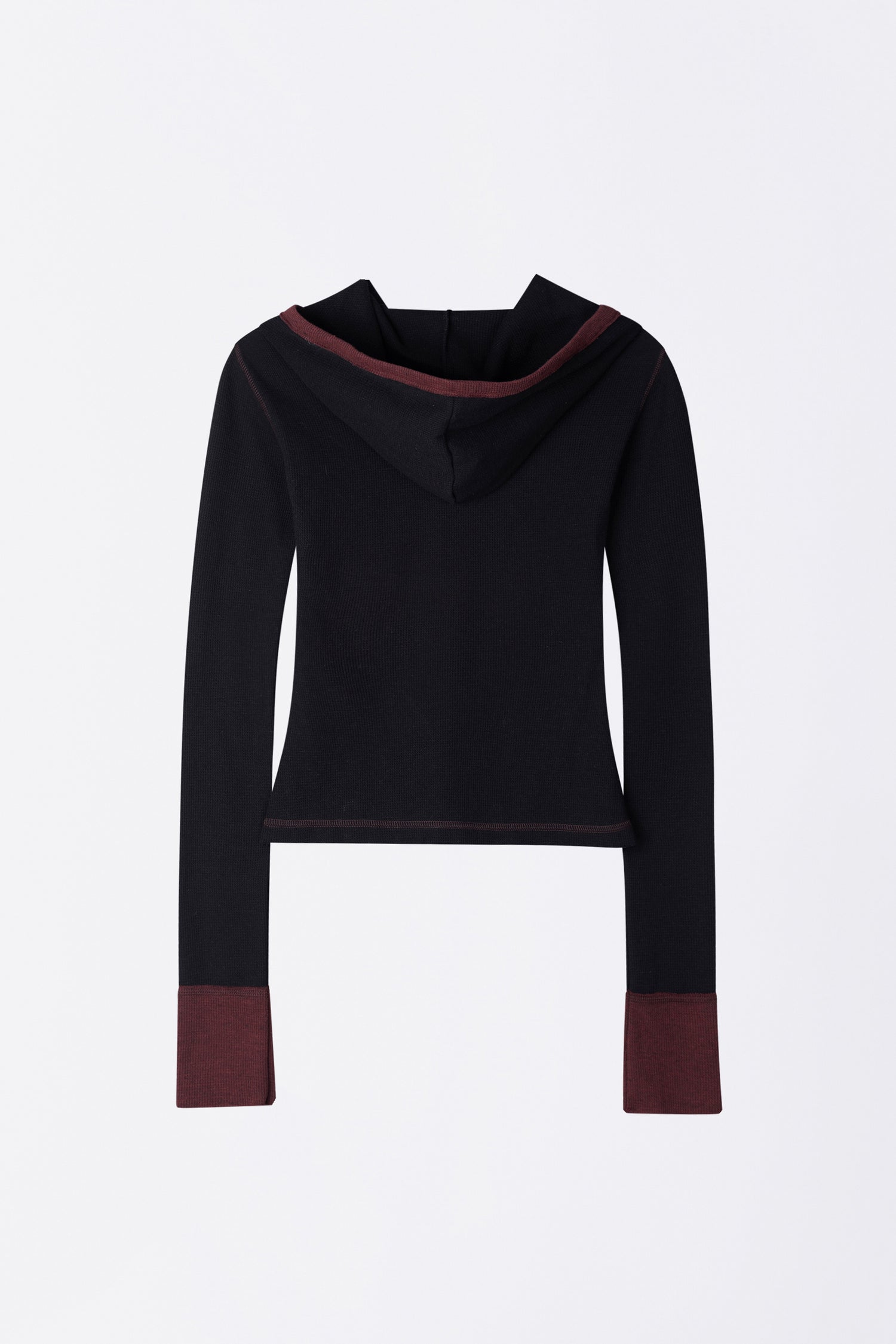 Heather Hoodie Tee Black
