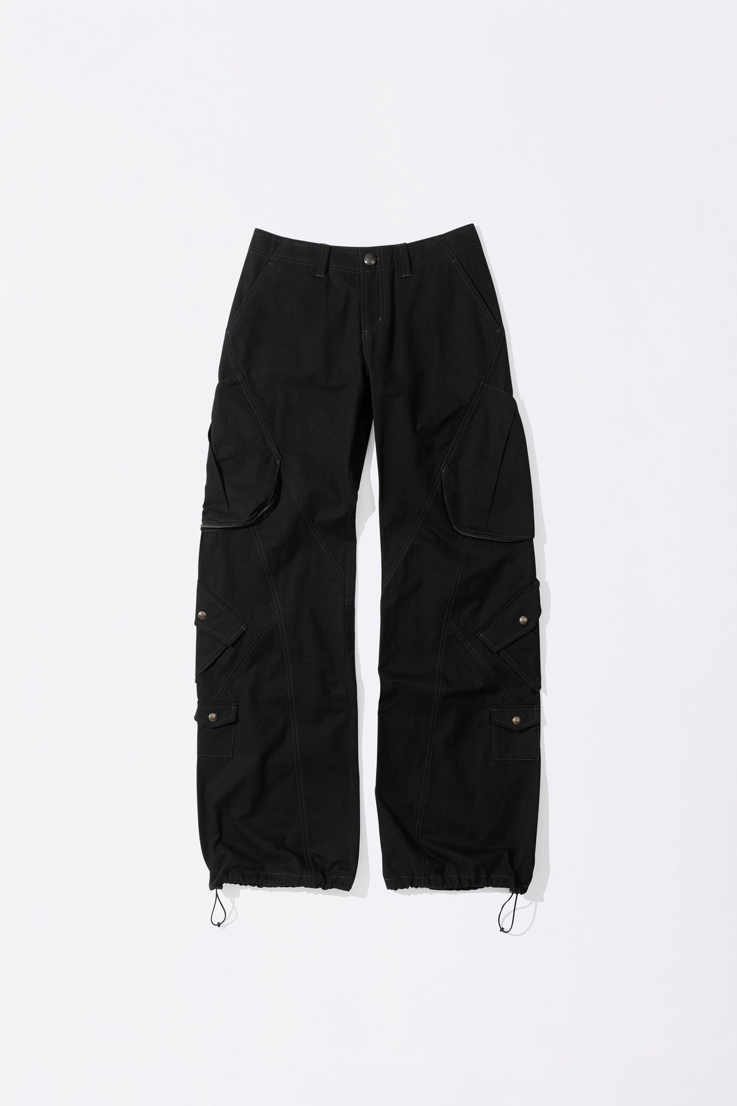 Washed Cargo Pants Black