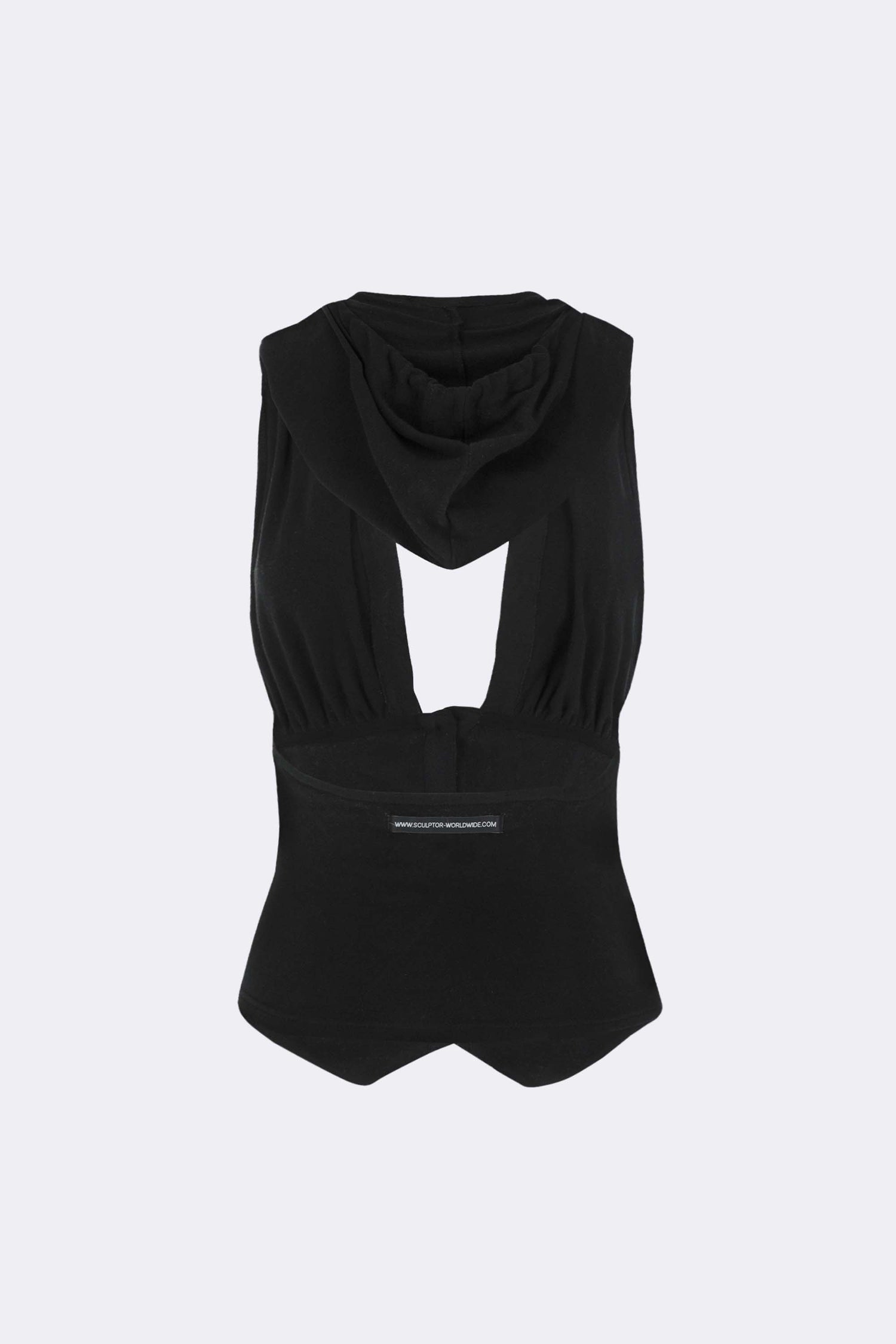 Classic Sleeveless Hoodie Black