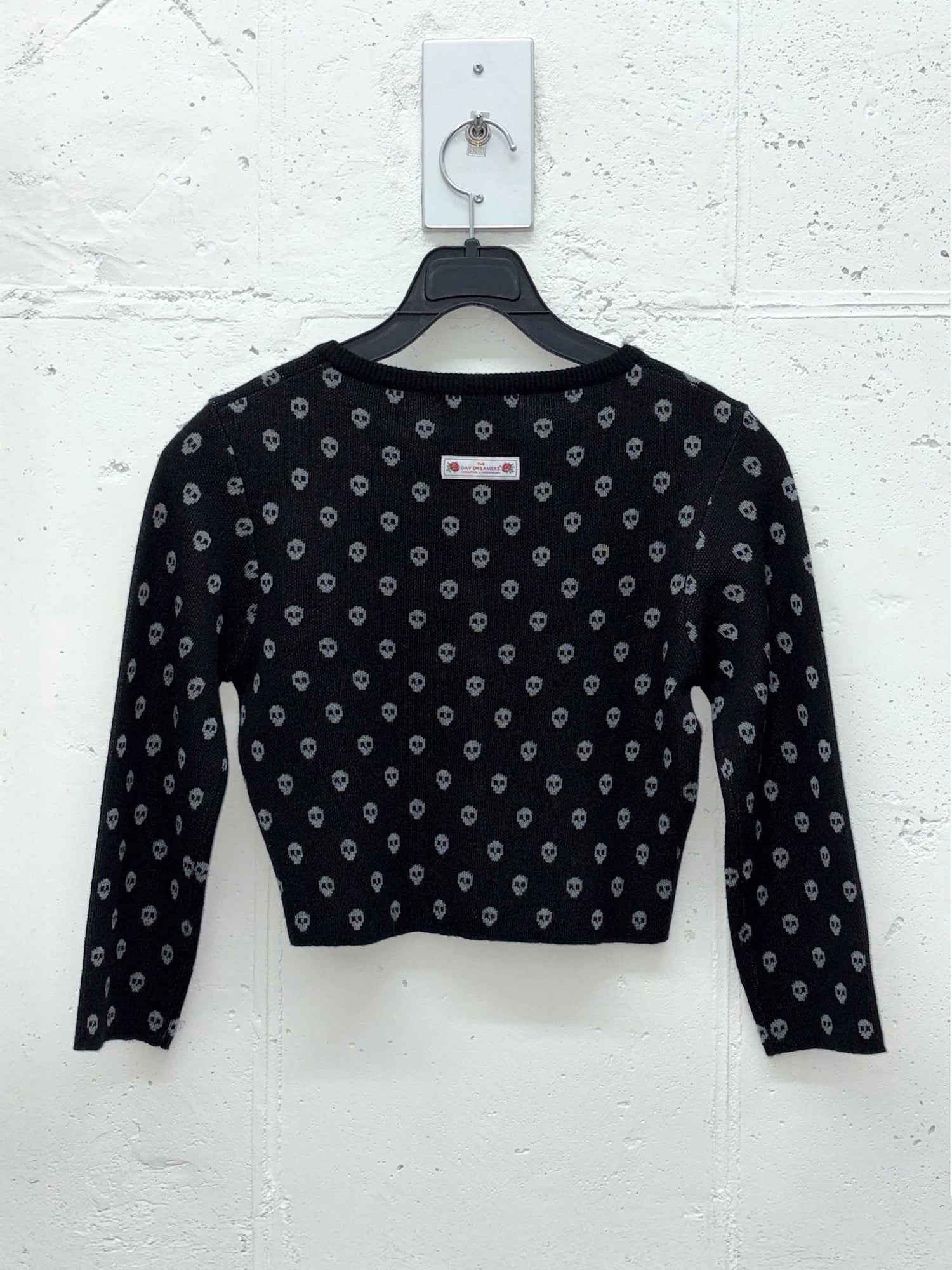 New Emo Crop Cardigan Black
