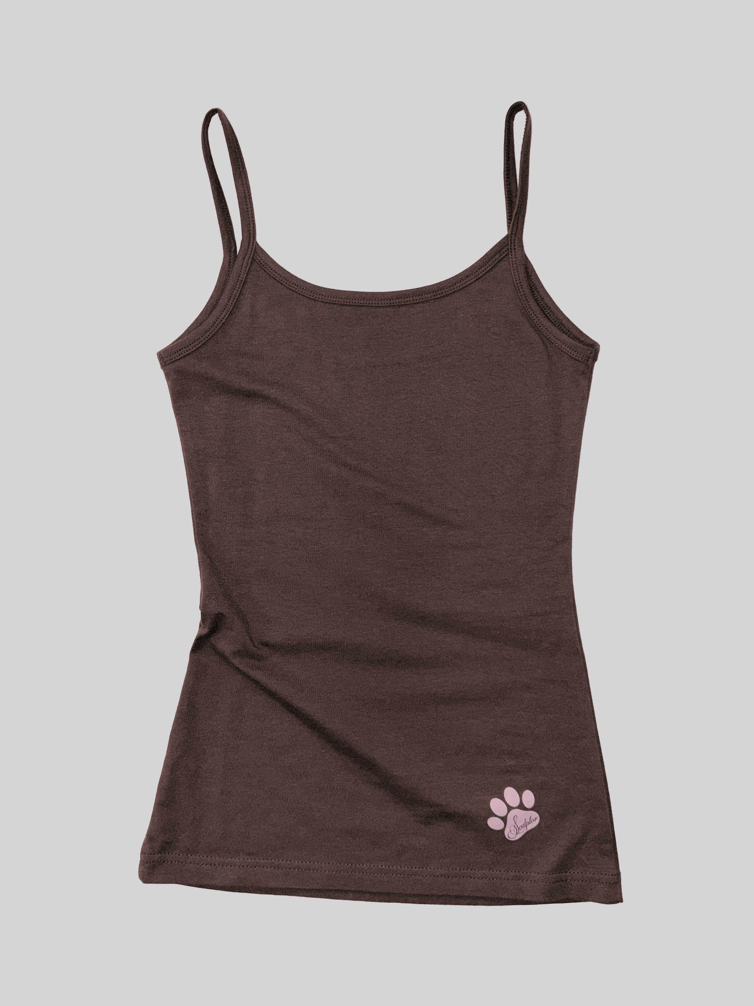 Sweet Kitty Tank Top Brown