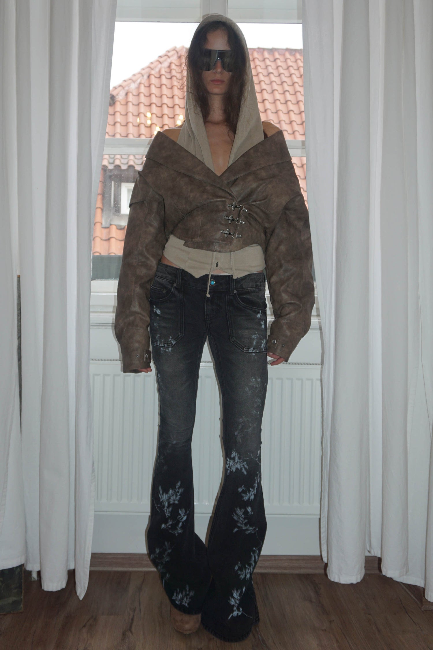 Corset Latch Down Jacket Brown