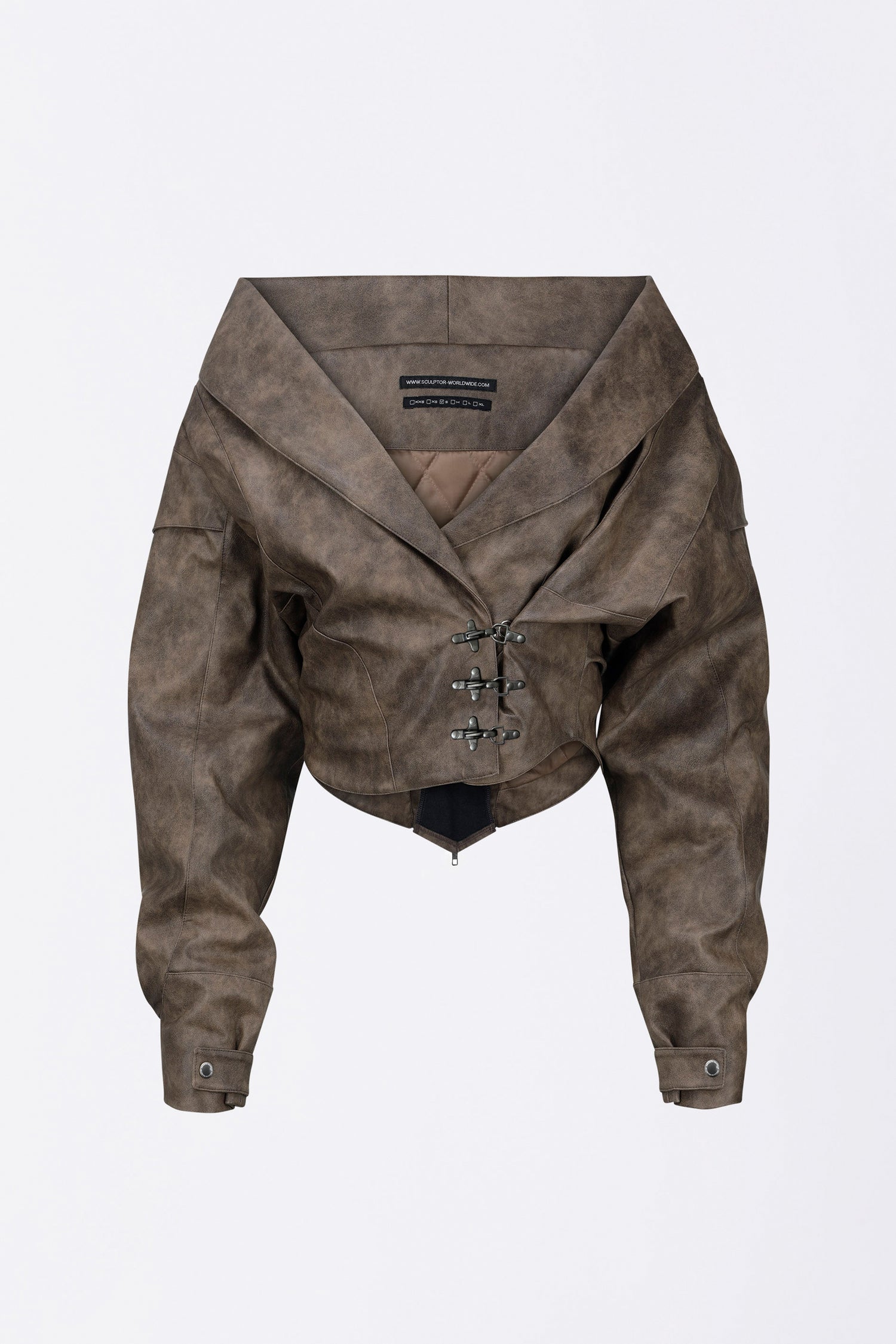 Corset Latch Down Jacket Brown