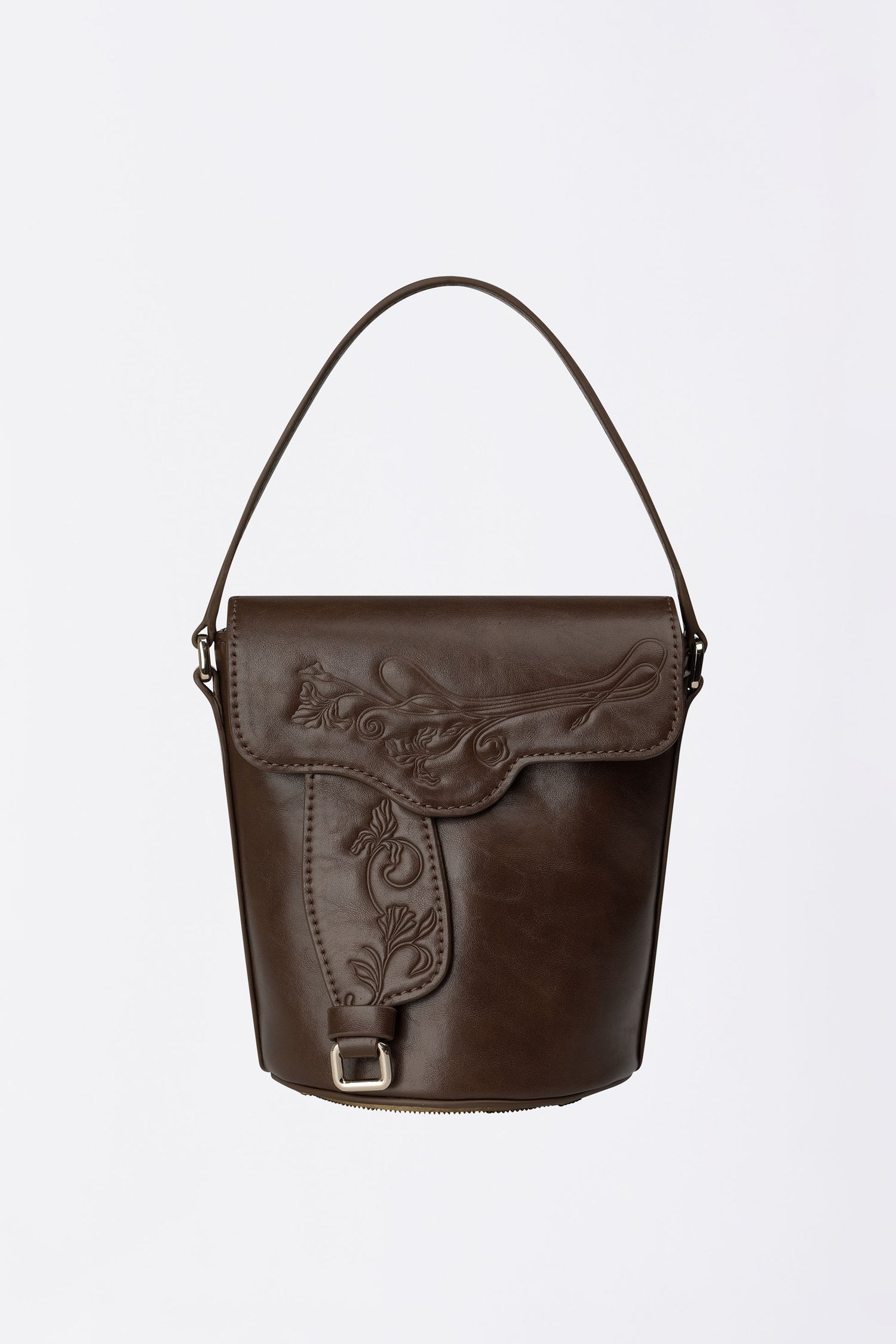 Saddle Bucket Bag Brown