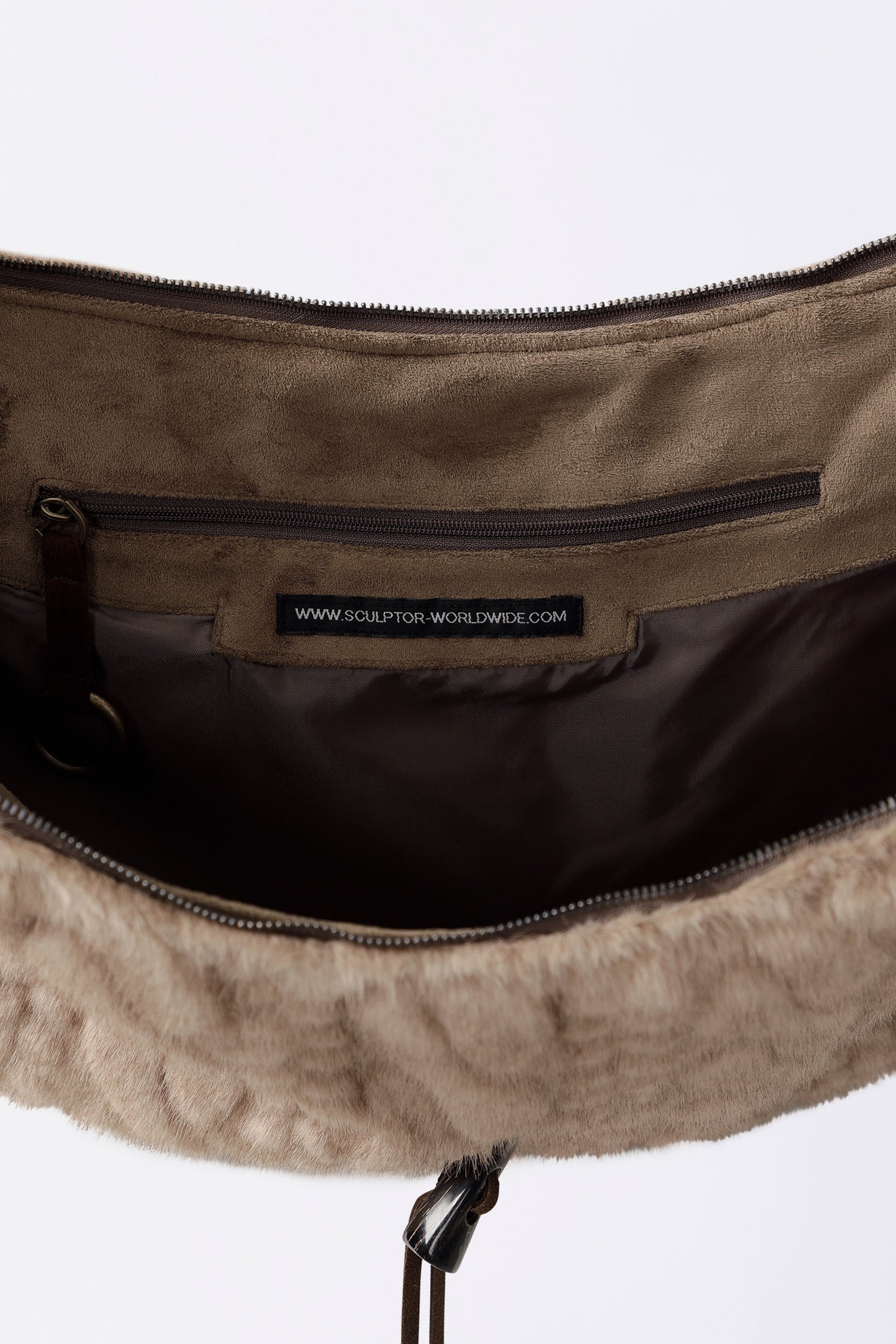 Horseshoe Fur Bag Brown