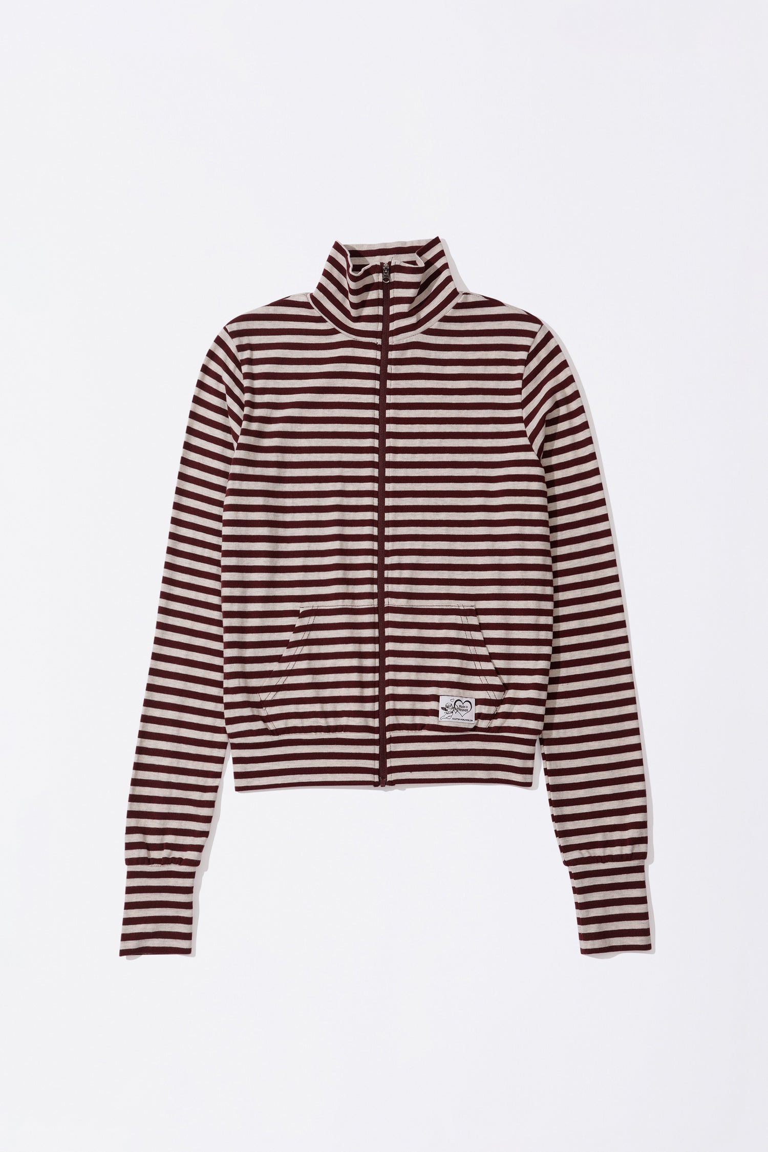 Light Weight Striped Jersey Burgundy