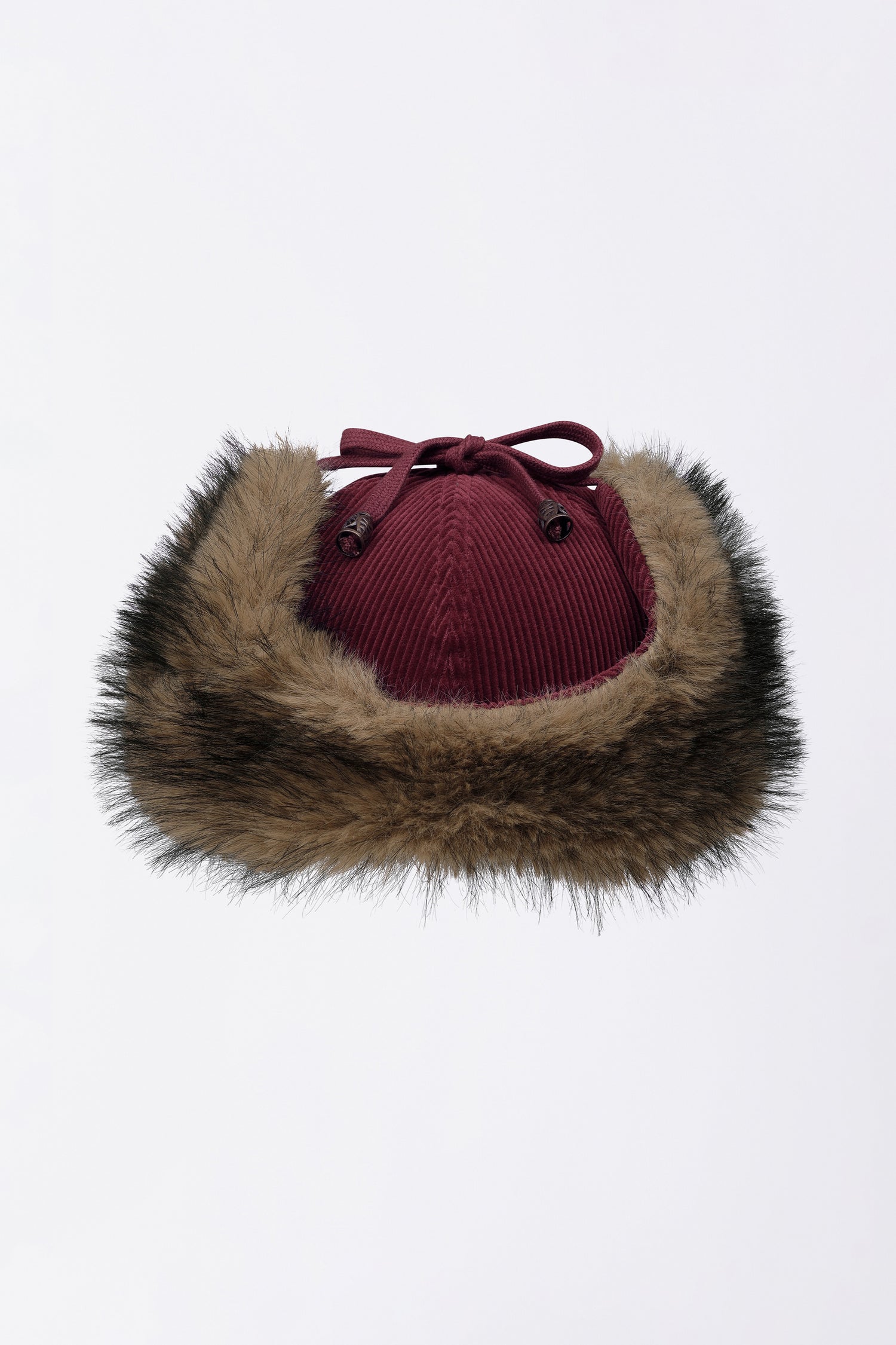 Nordic Corduroy Earflap Cap Burgundy
