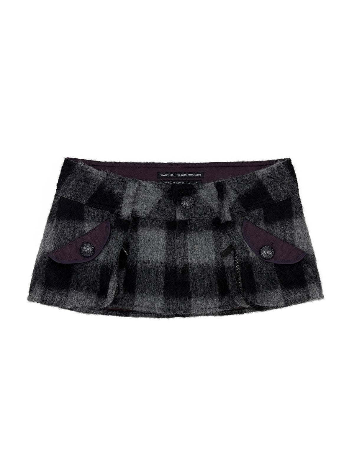Cargo Micro Skirt Gray Check