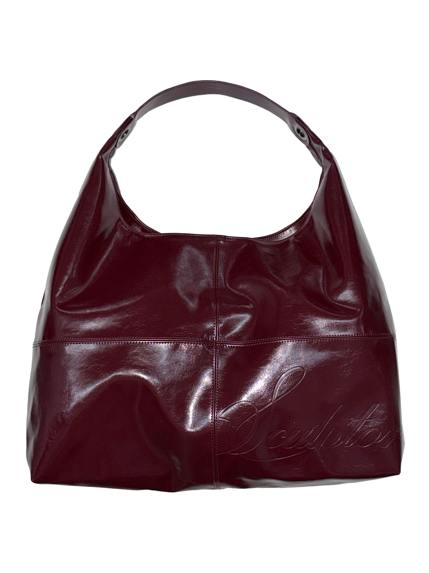 Carryall Hobo Bag Burgundy