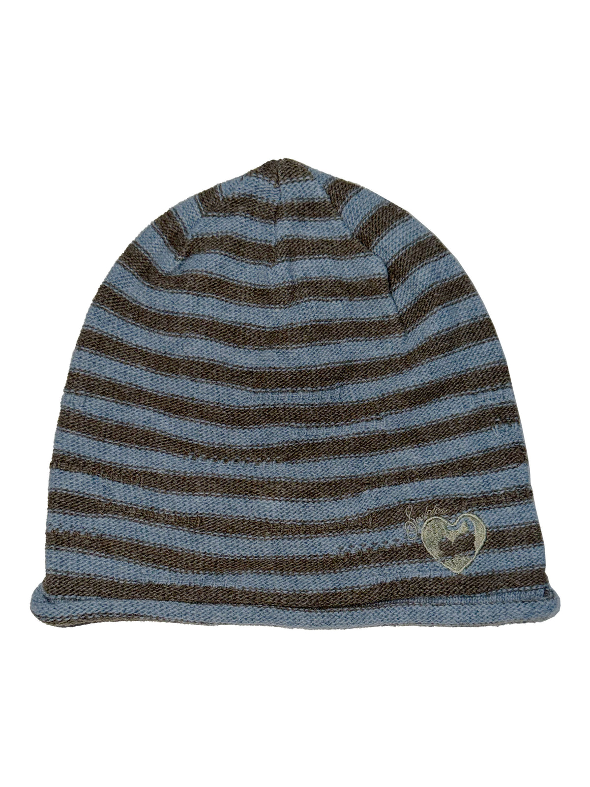 Cashmere Blend Stripe Beanie Blue/Brown