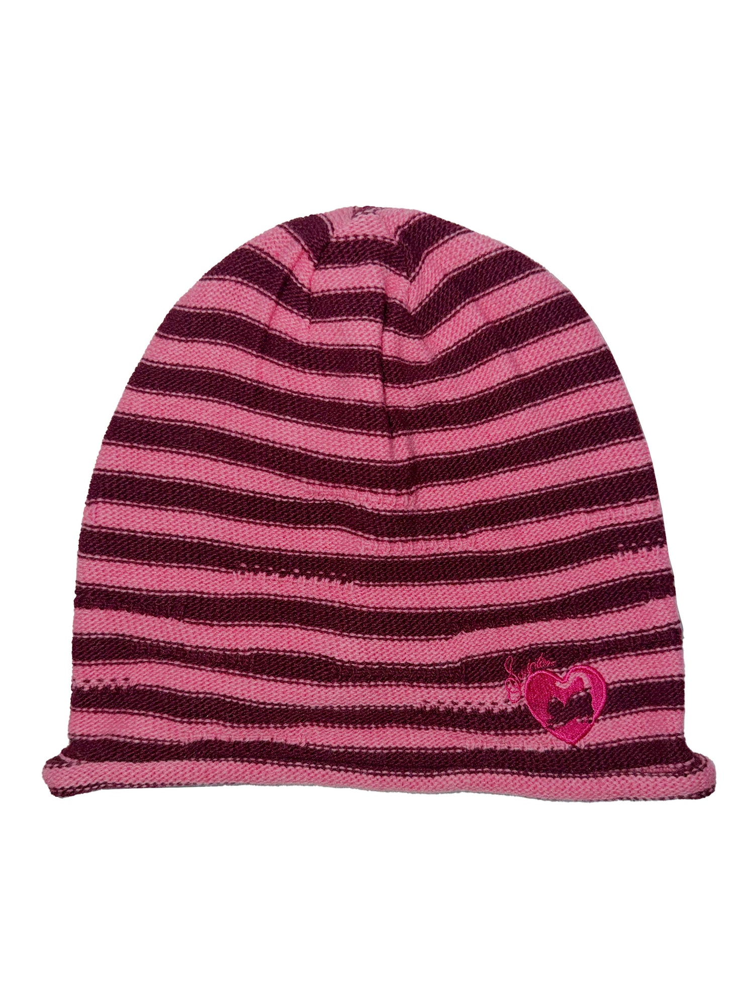Cashmere Blend Stripe Beanie Pink/Red