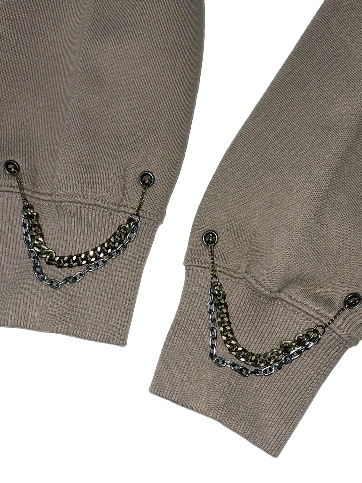 Chain Hooded Zip-Up Mocha