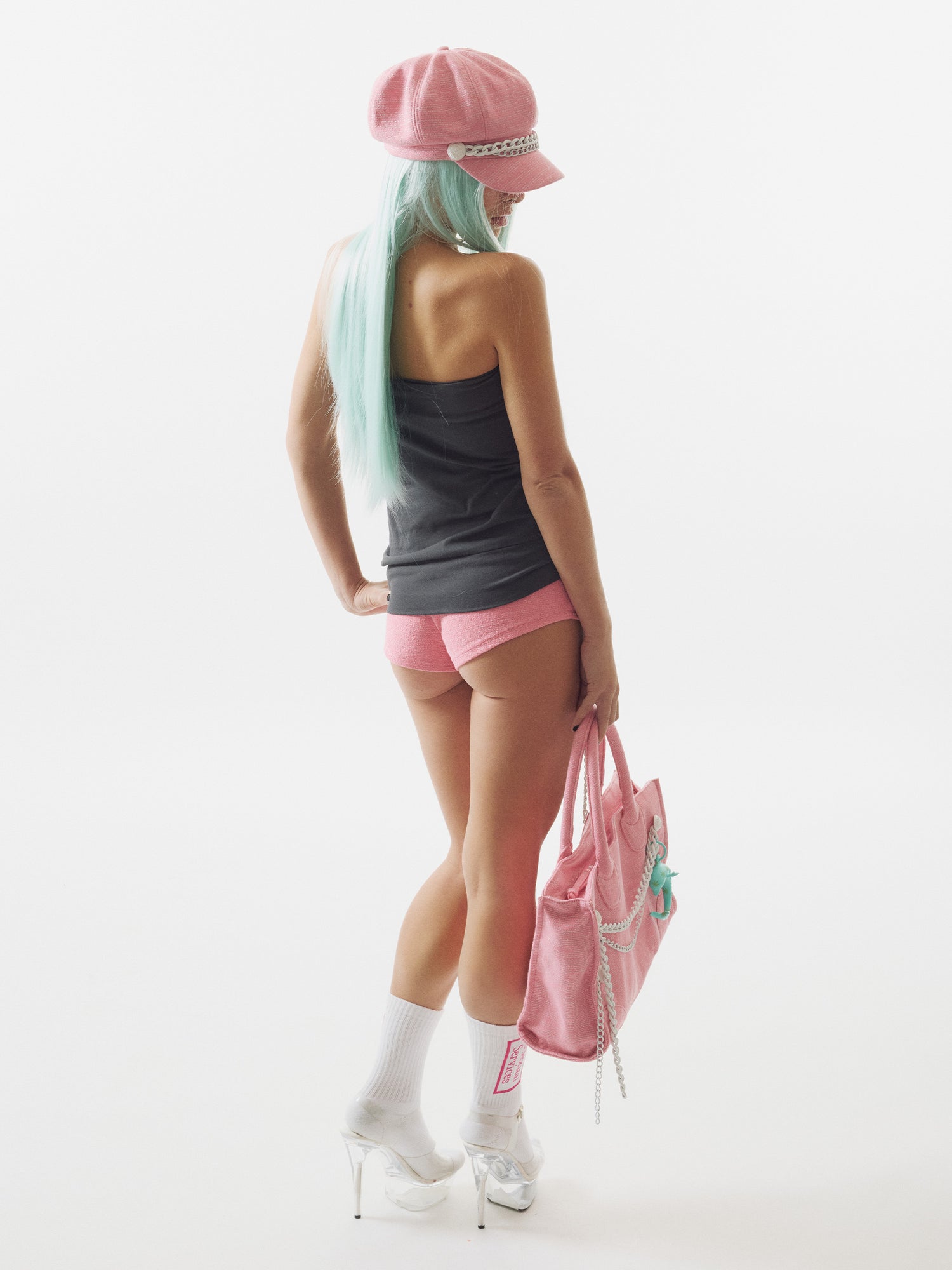 Chain Terry Bag Acid Pink
