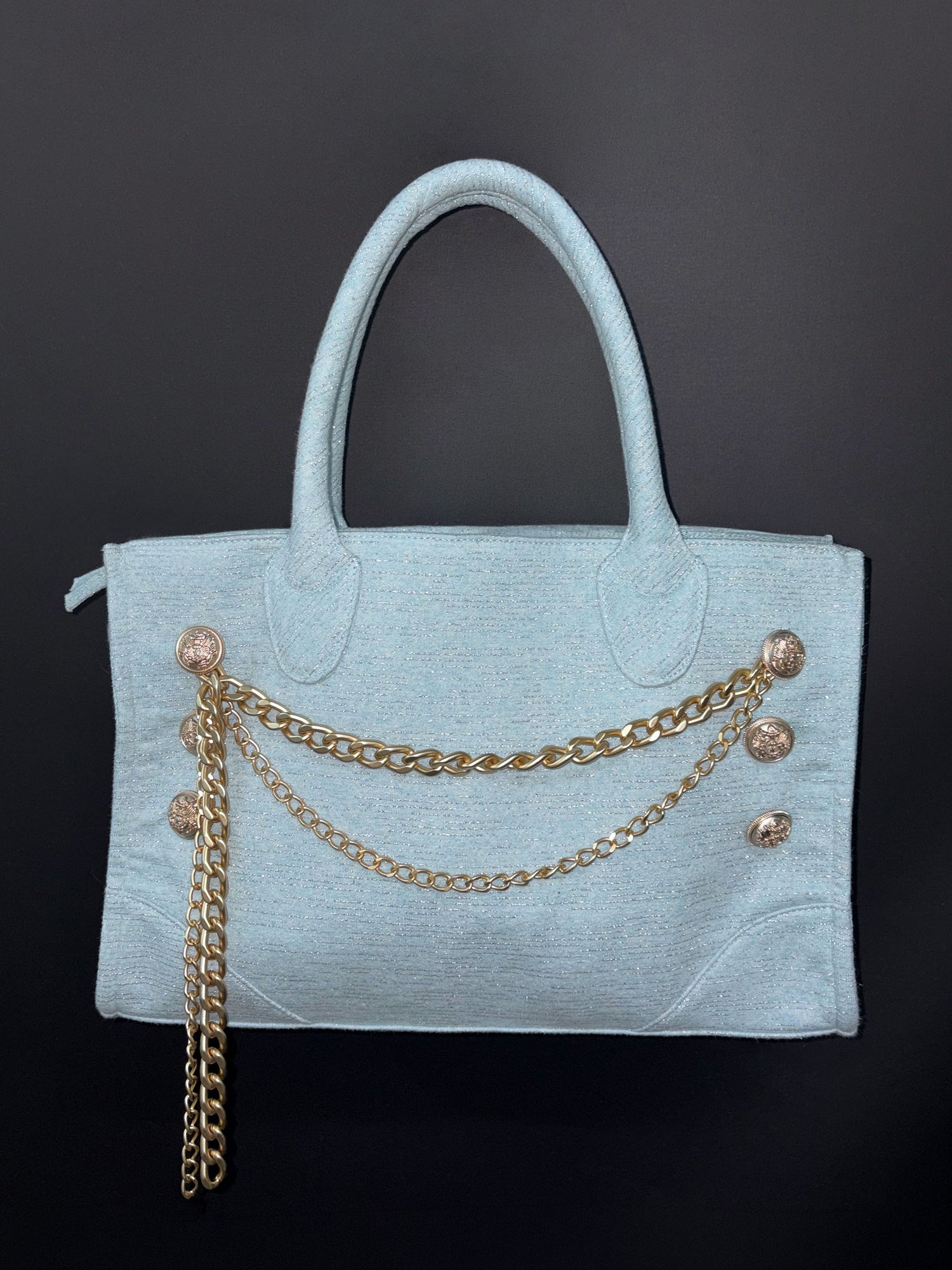 Chain Terry Bag Baby Blue