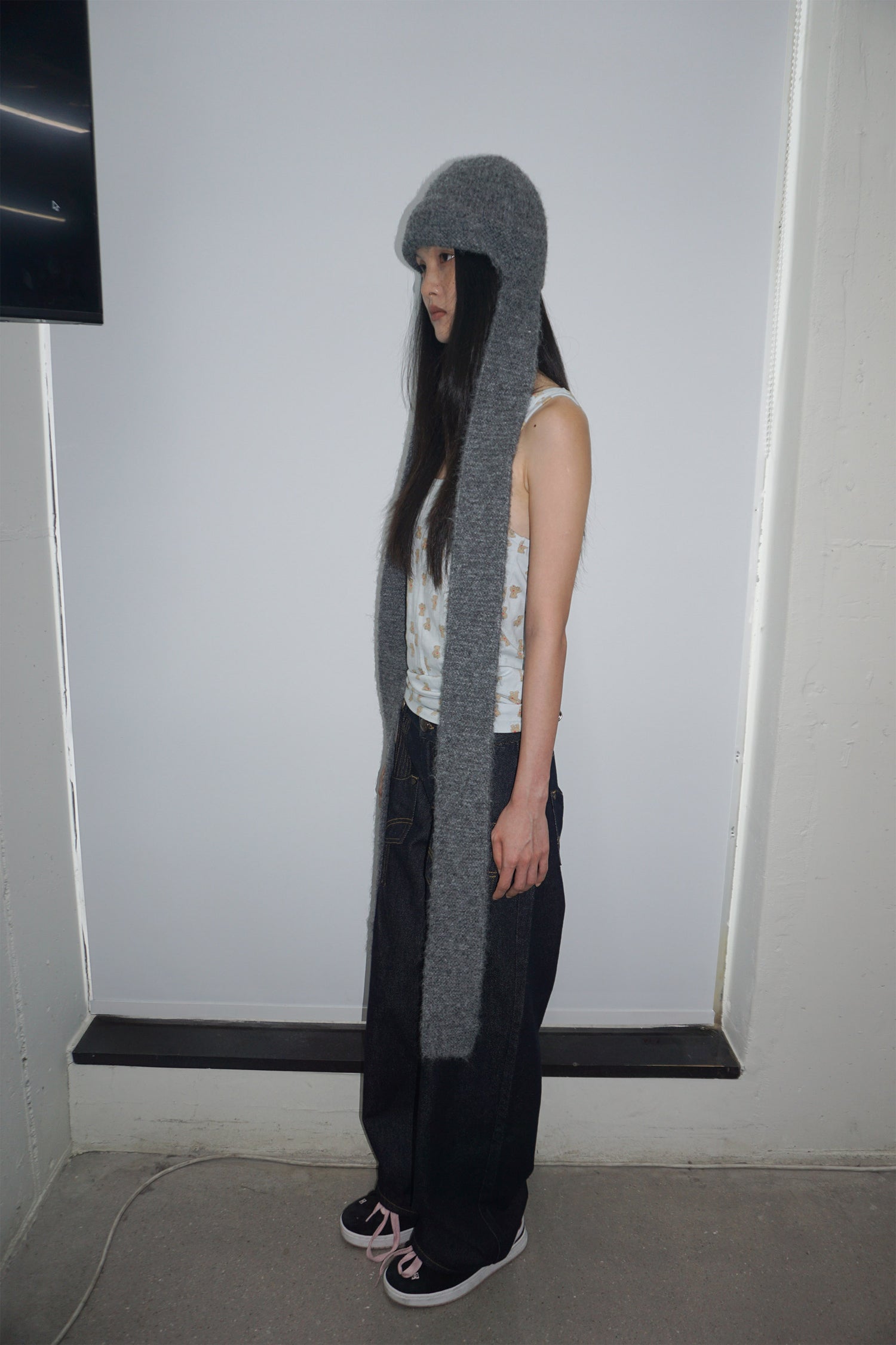 Flap Tail Beanie Charcoal