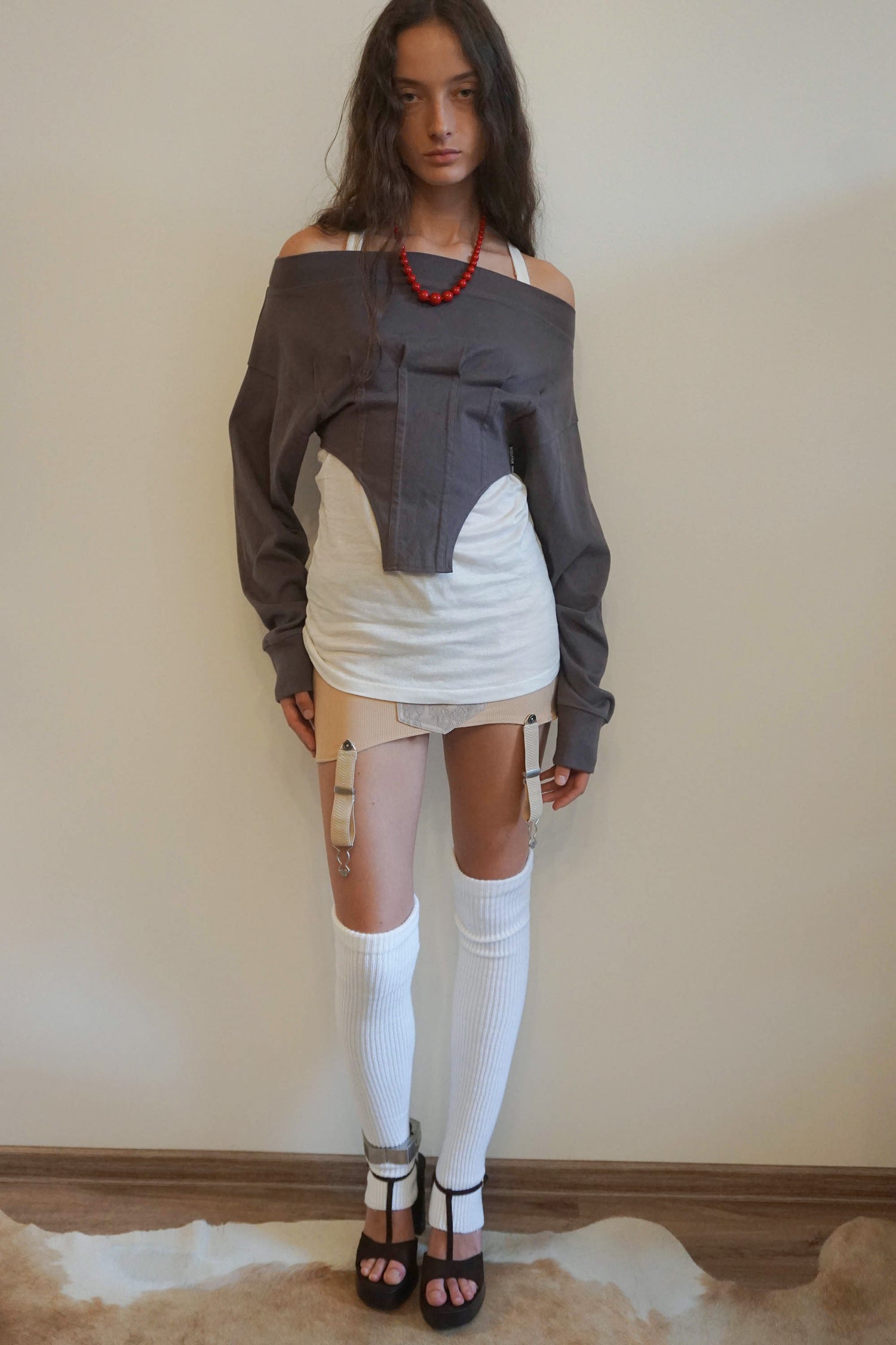 Corset Sweatshirt Charcoal