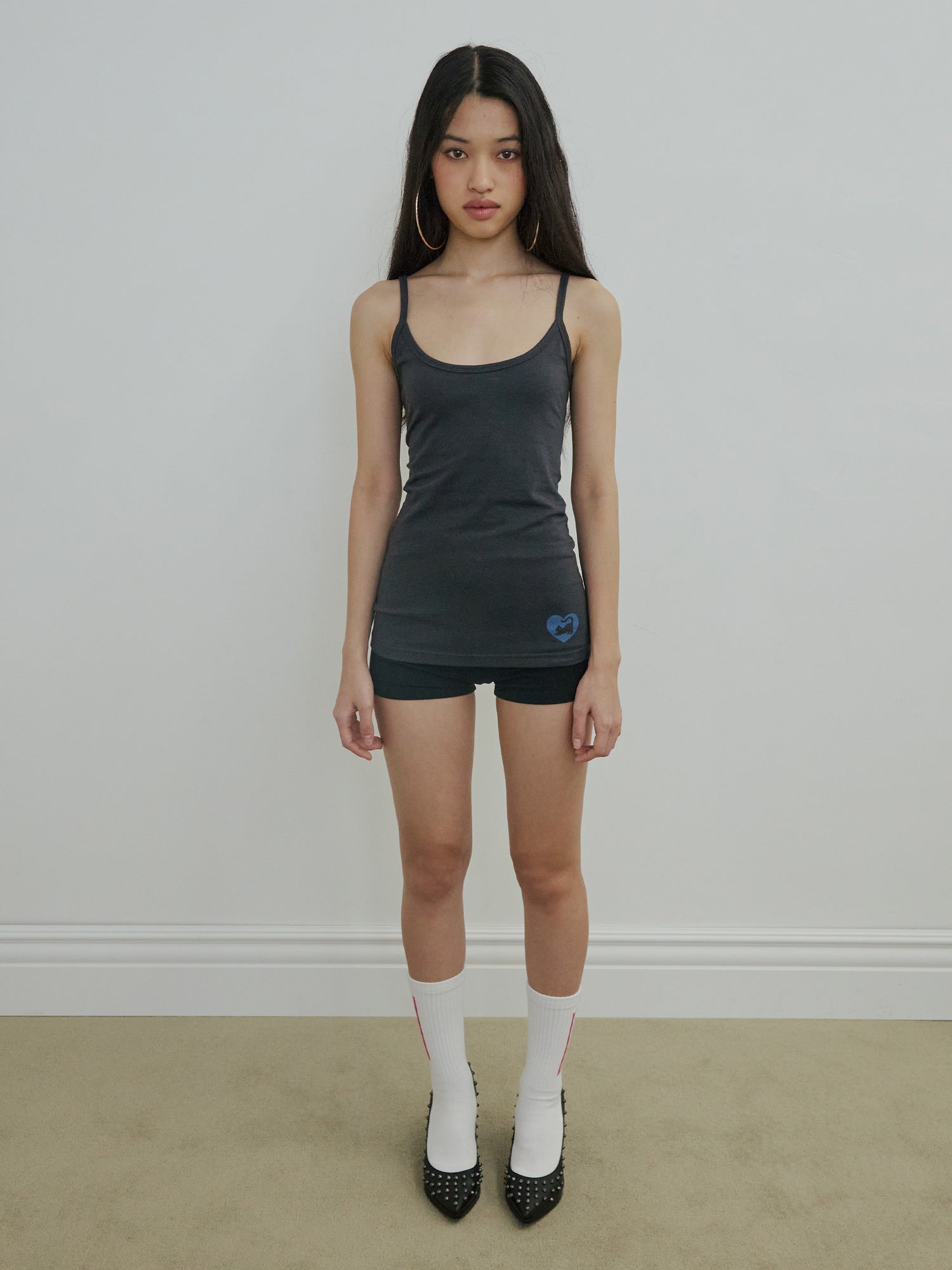 Sweet Kitty Tank Top Charcoal