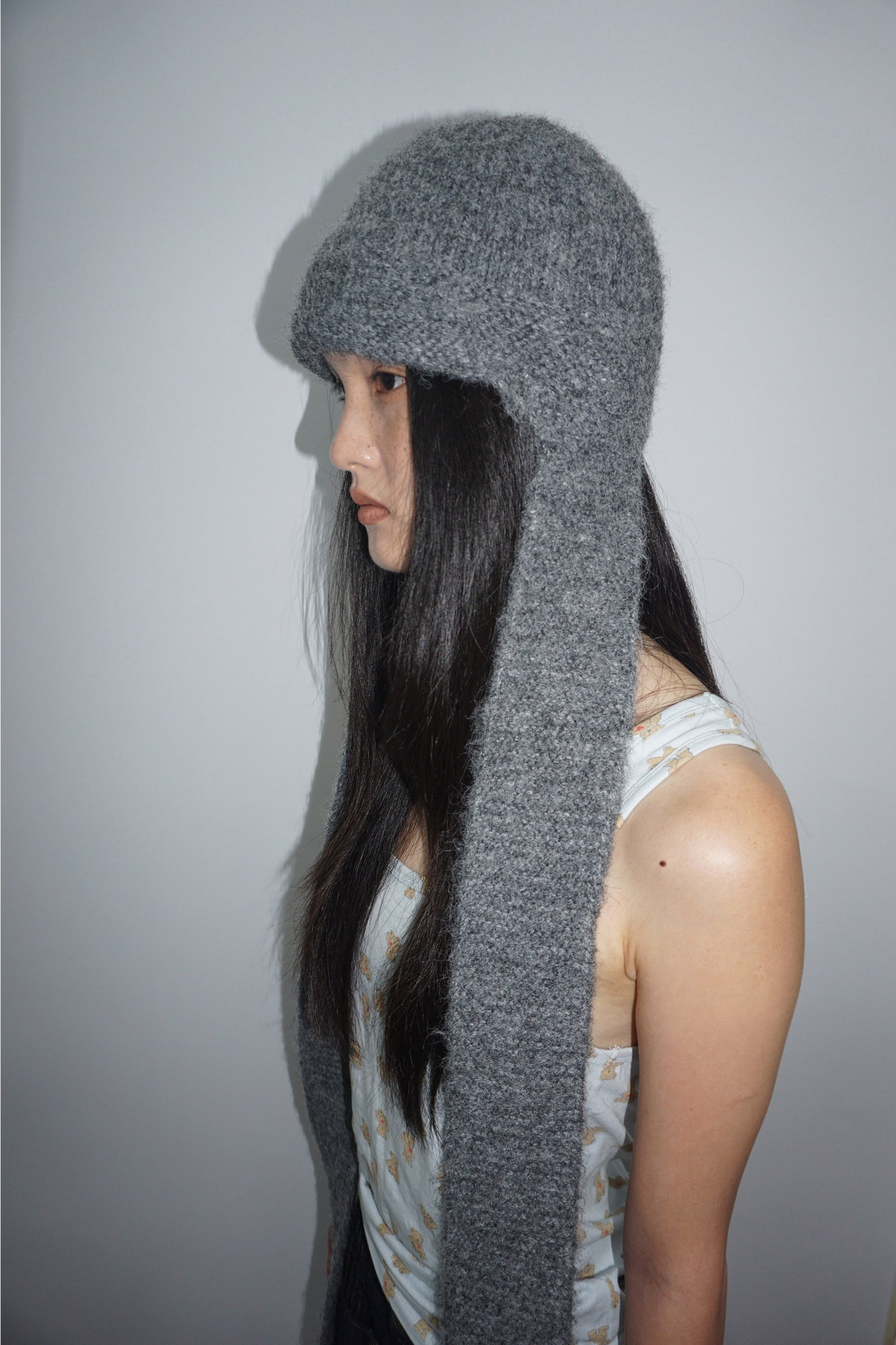 Flap Tail Beanie Charcoal
