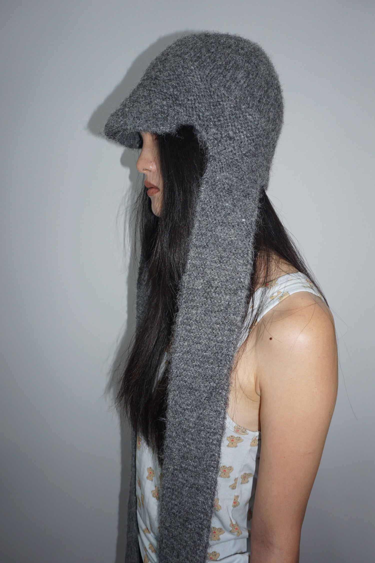 Flap Tail Beanie Charcoal