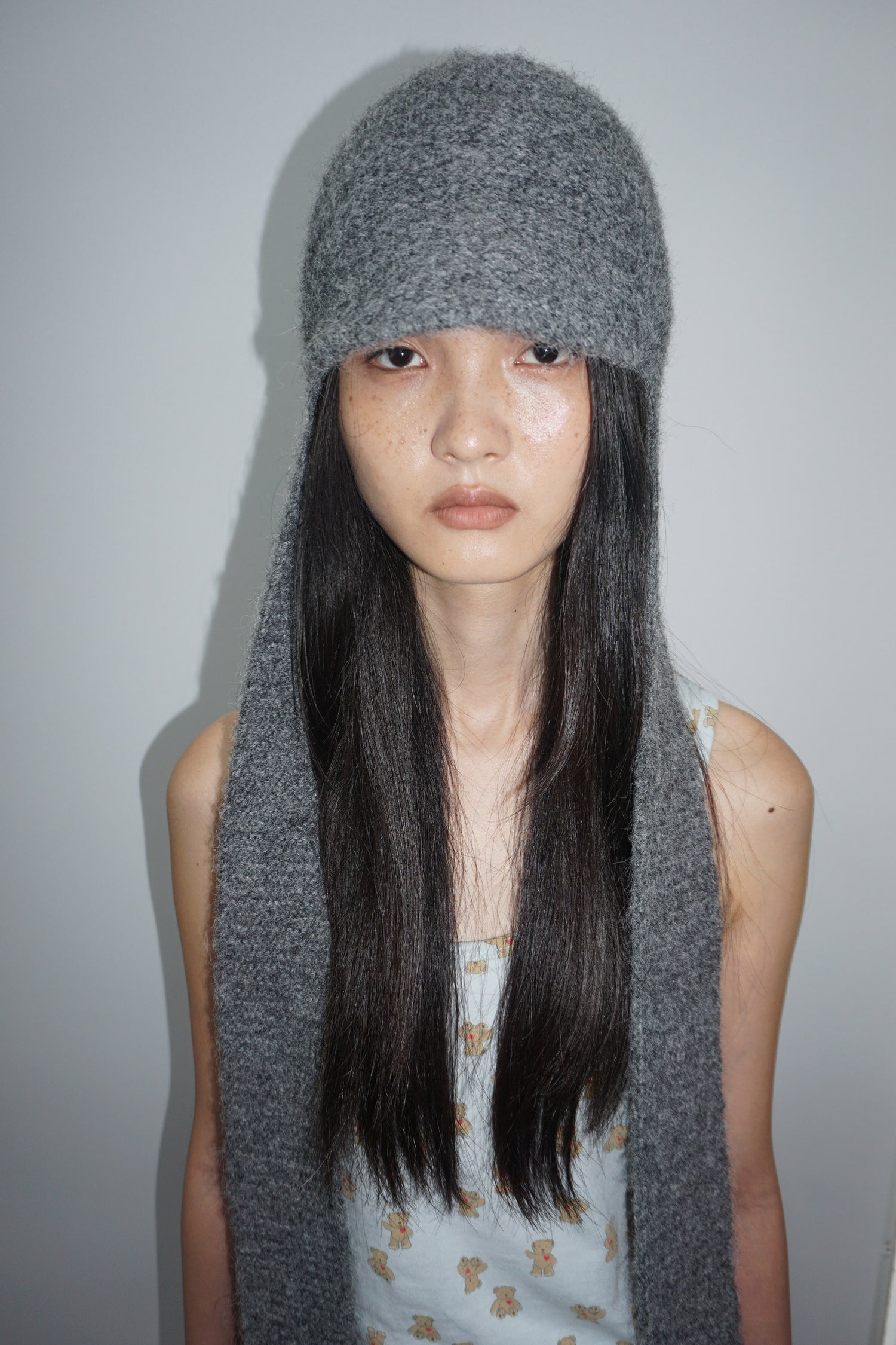 Flap Tail Beanie Charcoal