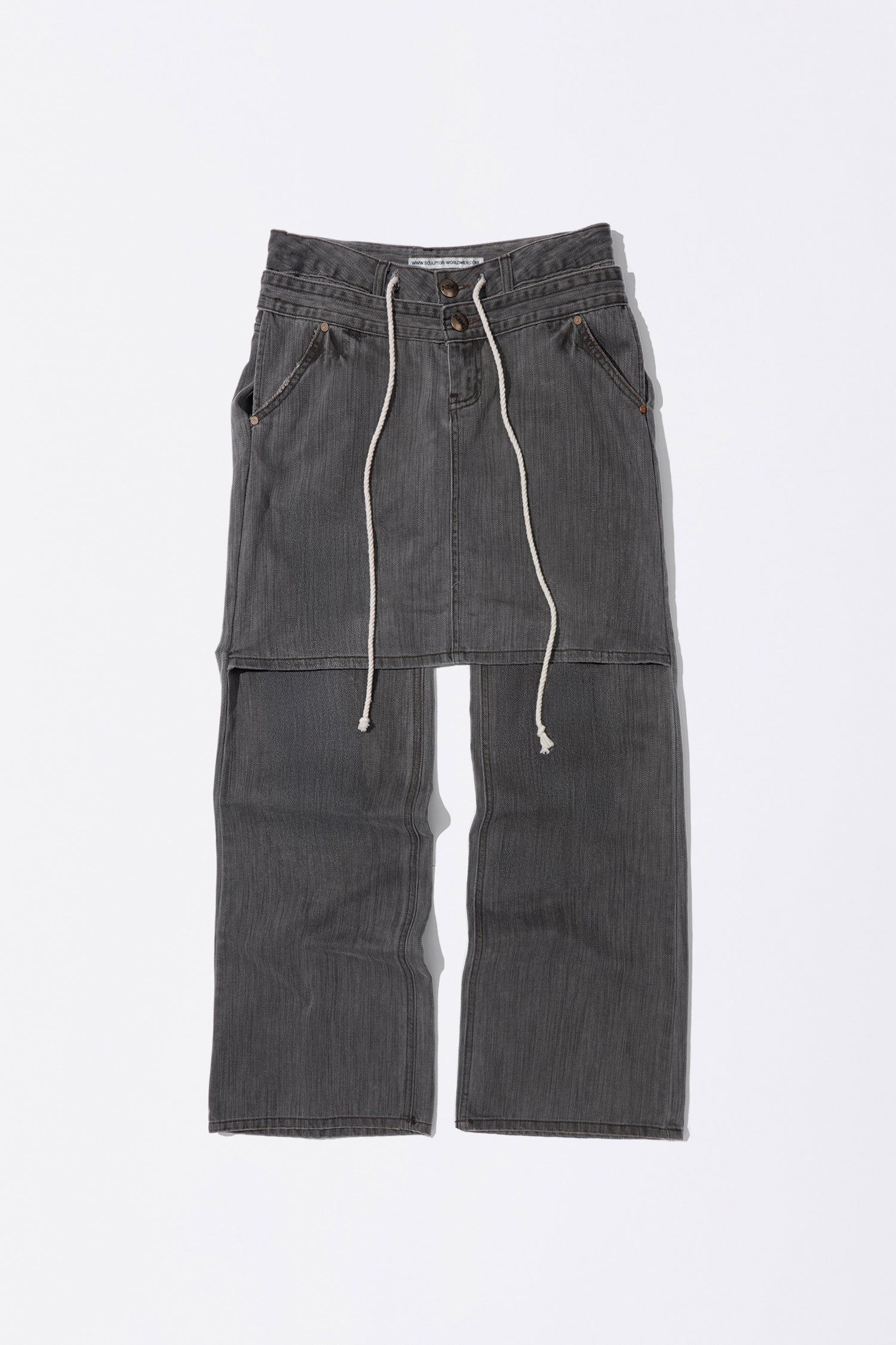 Apron Layered Denim Charcoal