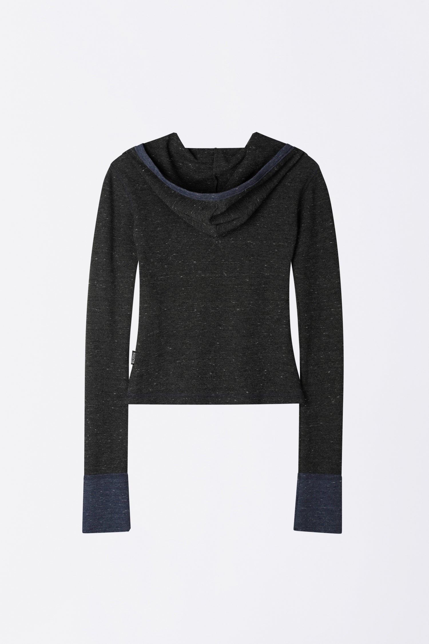 Heather Hoodie Tee Charcoal