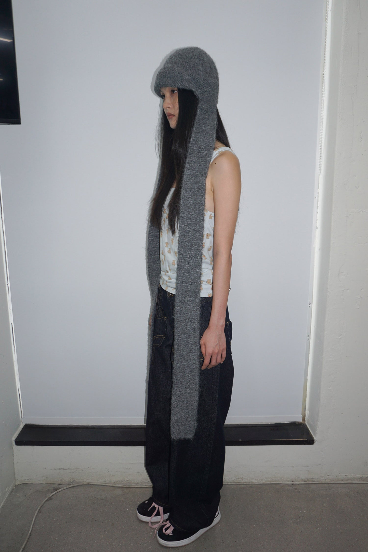 Flap Tail Beanie Charcoal