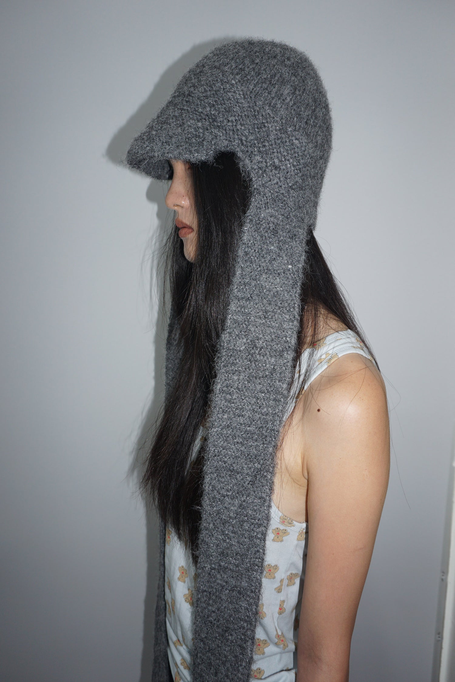 Flap Tail Beanie Charcoal